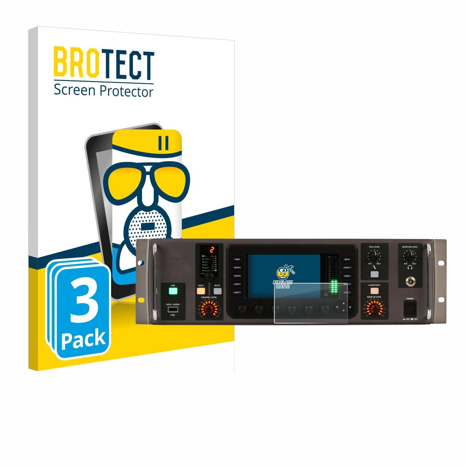 3x BROTECT AirGlass Matt Glas Panzer Folie für Behringer X32