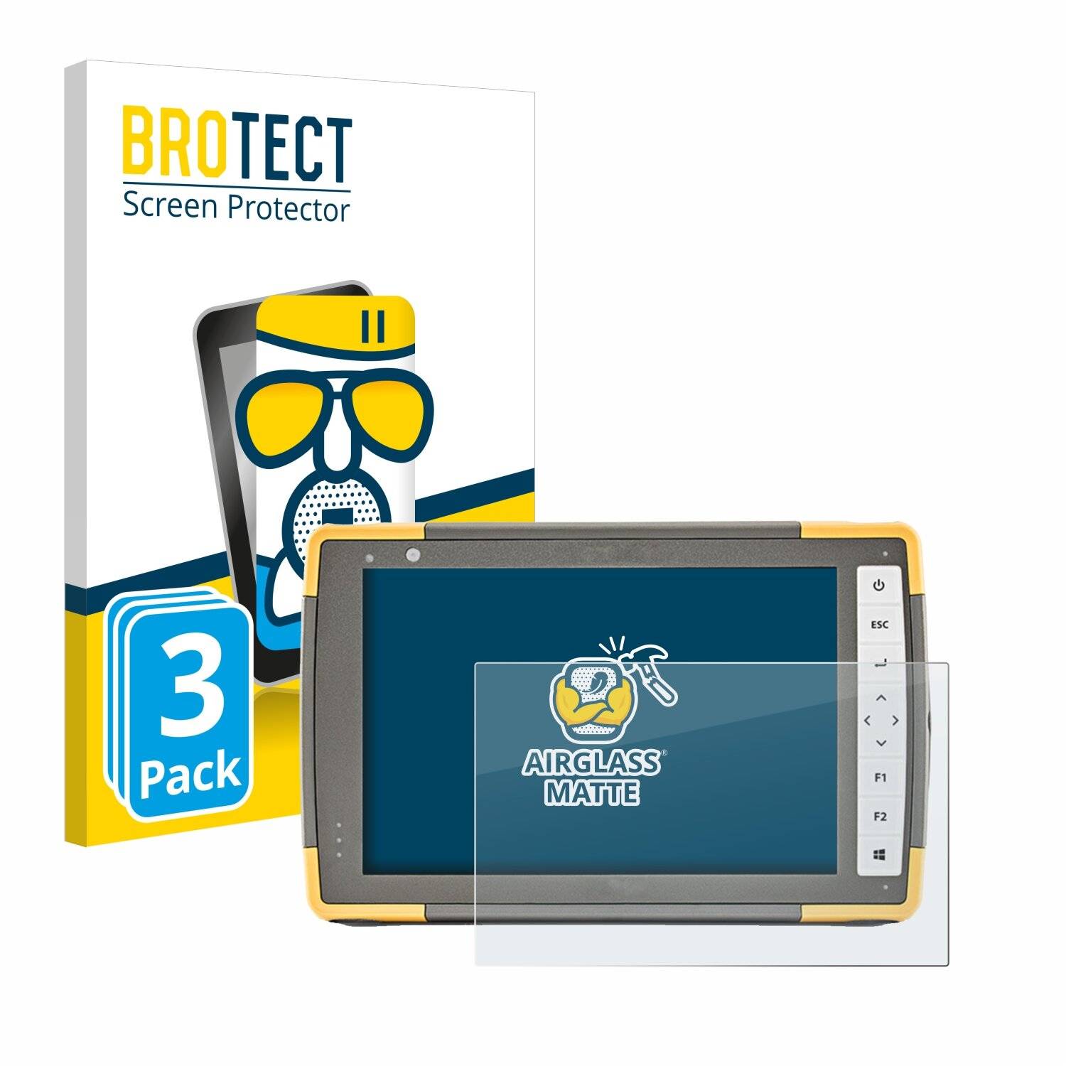 3x BROTECT AirGlass Matt Glas Panzer Folie für Topcon