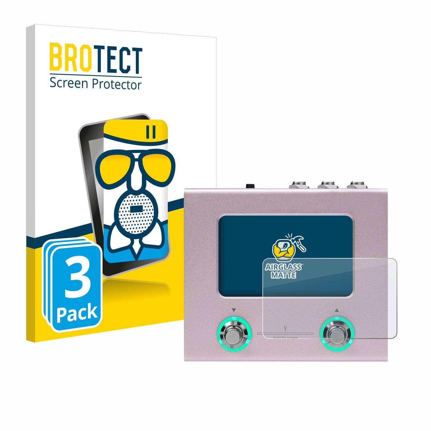 3x BROTECT AirGlass Matt Glas Panzer Folie für Hotone Ampero