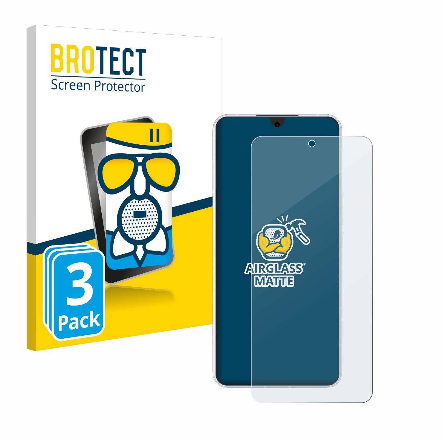 3x BROTECT AirGlass Matt Glas Panzer Folie für Meizu 21