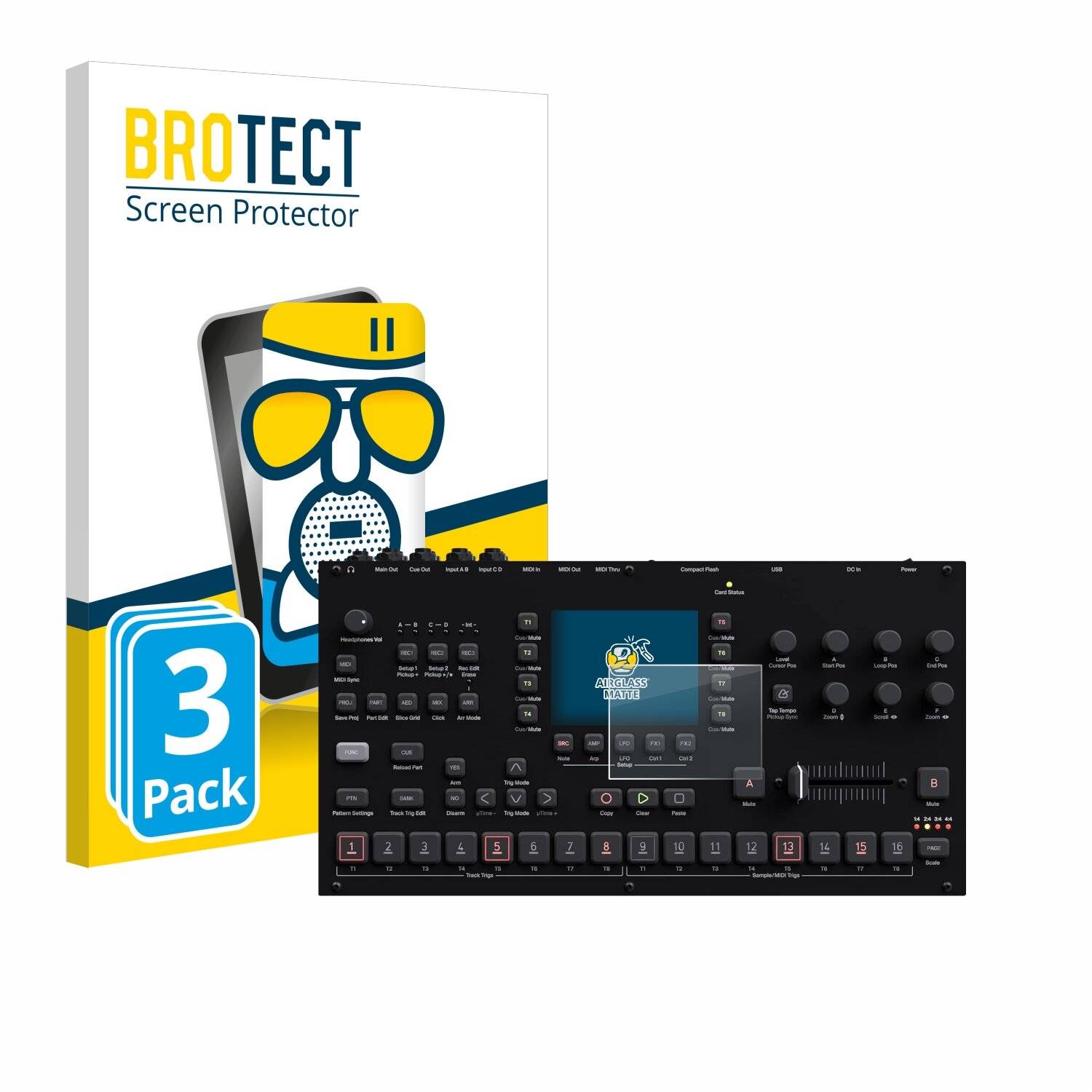 3x BROTECT AirGlass Matt Glas Panzer Folie für Elektron Octatrack