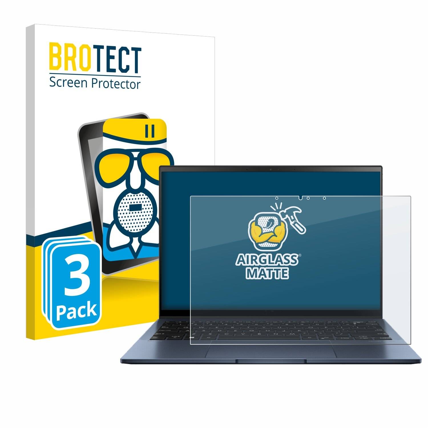 3x BROTECT AirGlass Matt Glas Panzer Folie für ASUS ZenBook S 13 OLED