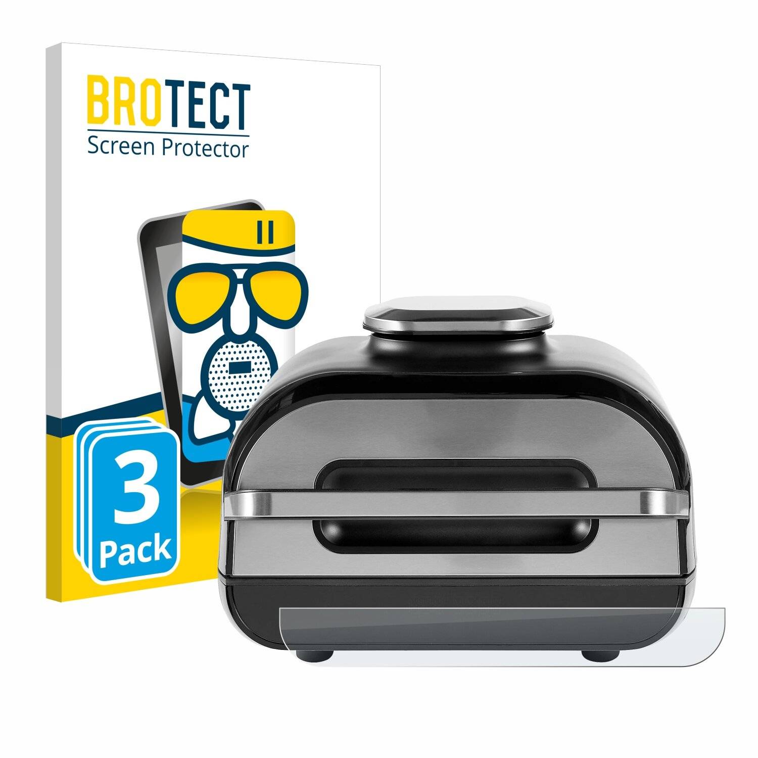 3x BROTECT AirGlass Matt Glas Panzer Folie für Ninja Foodi MAX Grill & Heißluftfritteuse