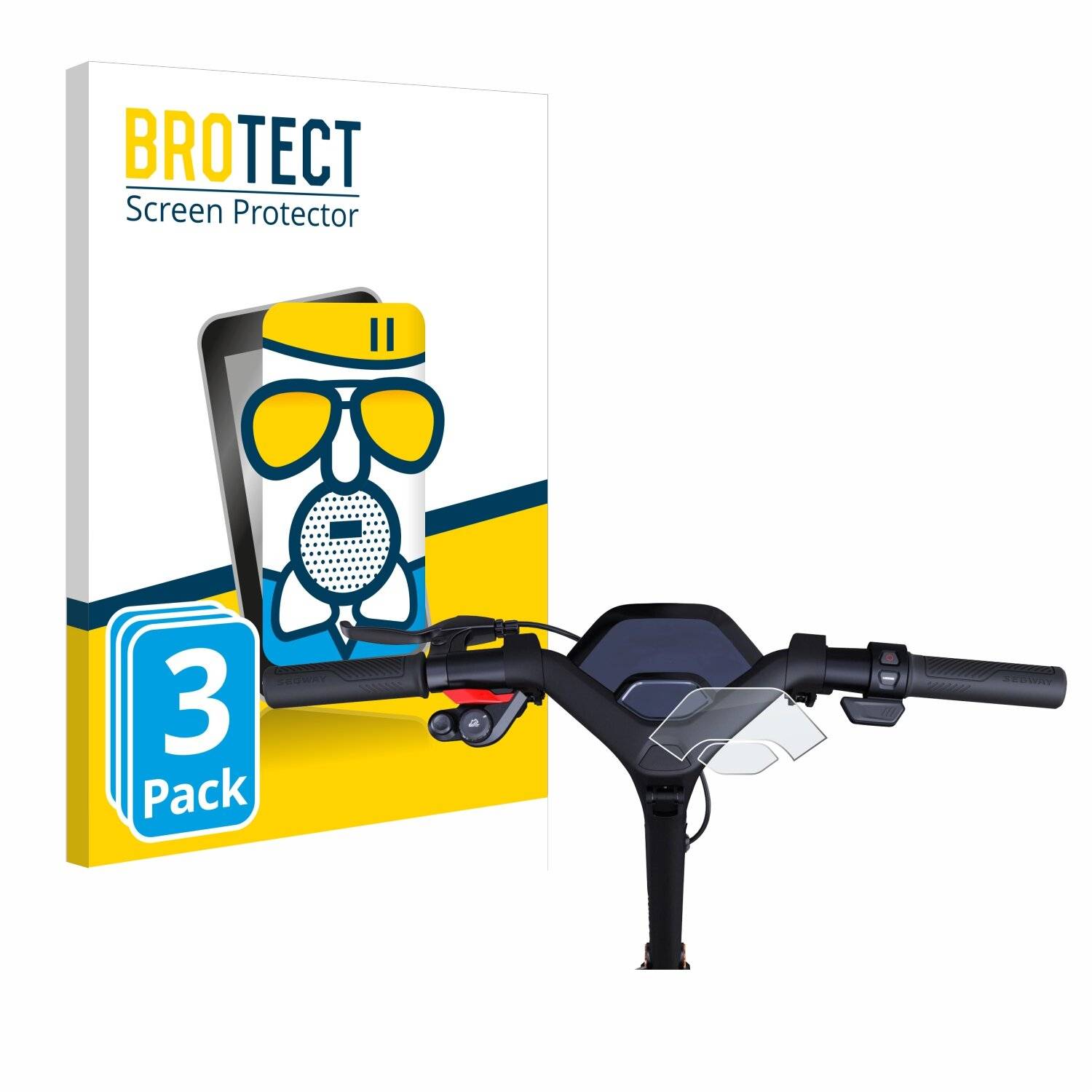 3x BROTECT AirGlass Matt Glas Panzer Folie für Segway Ninebot