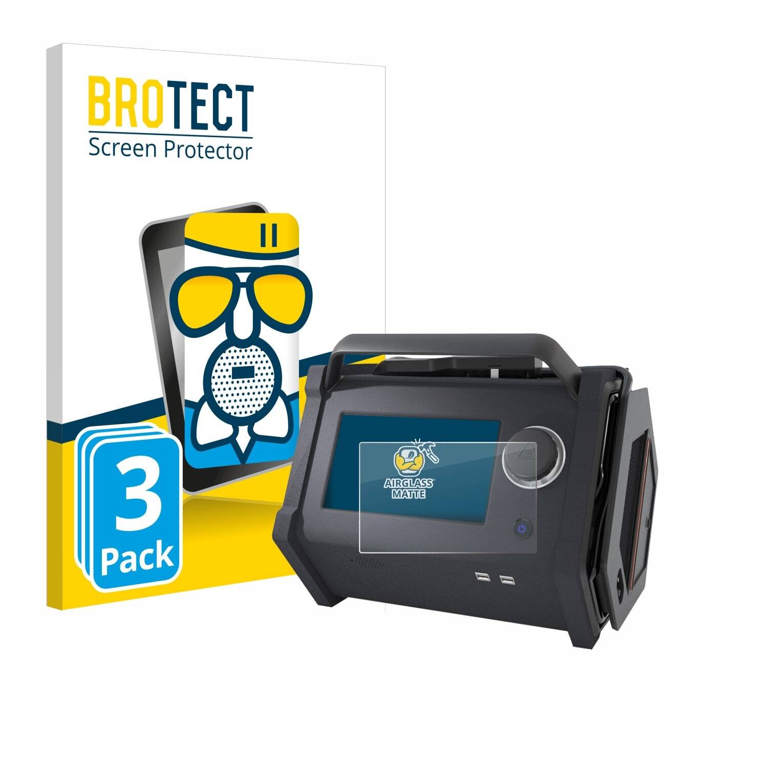 3x BROTECT AirGlass Matt Glas Panzer Folie für Flir Griffin