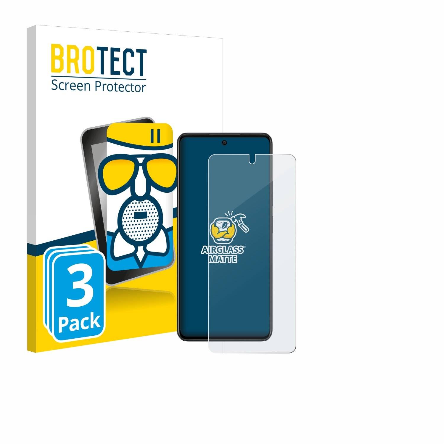 3x BROTECT AirGlass Matt Glas Panzer Folie für Oppo A79