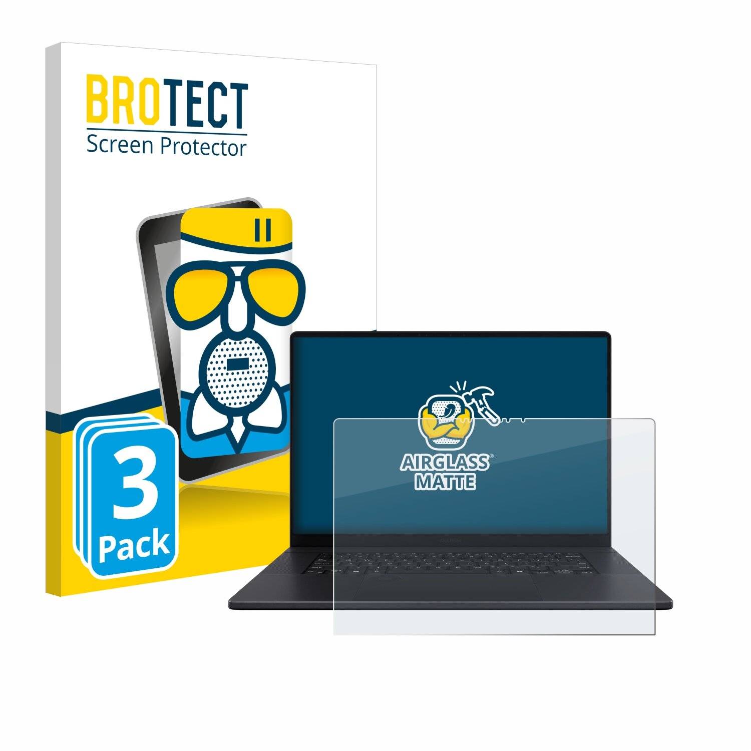 3x BROTECT AirGlass Matt Glas Panzer Folie für ASUS ProArt
