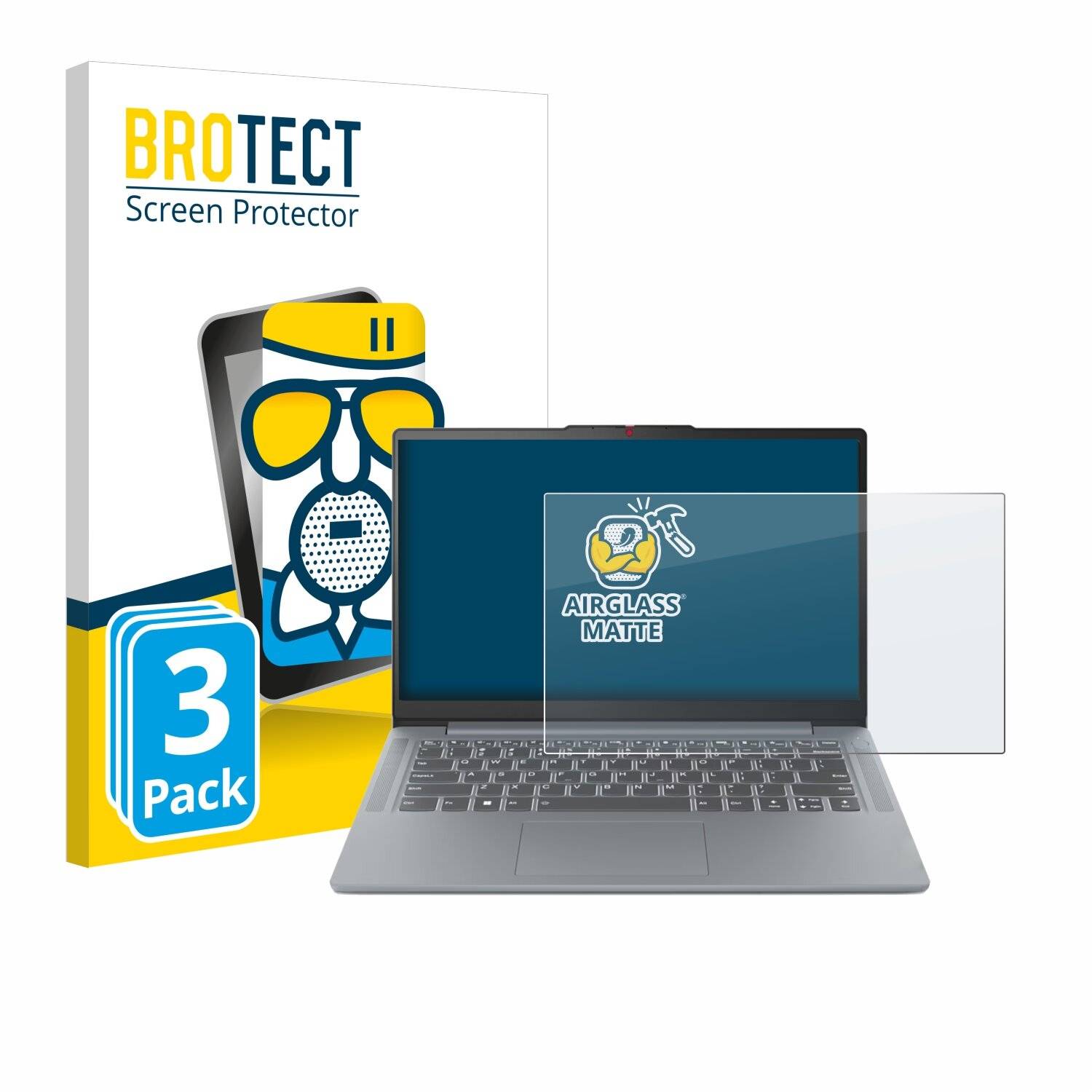 3x BROTECT AirGlass Matt Glas Panzer Folie für Lenovo IdeaPad Slim 3 Gen 9