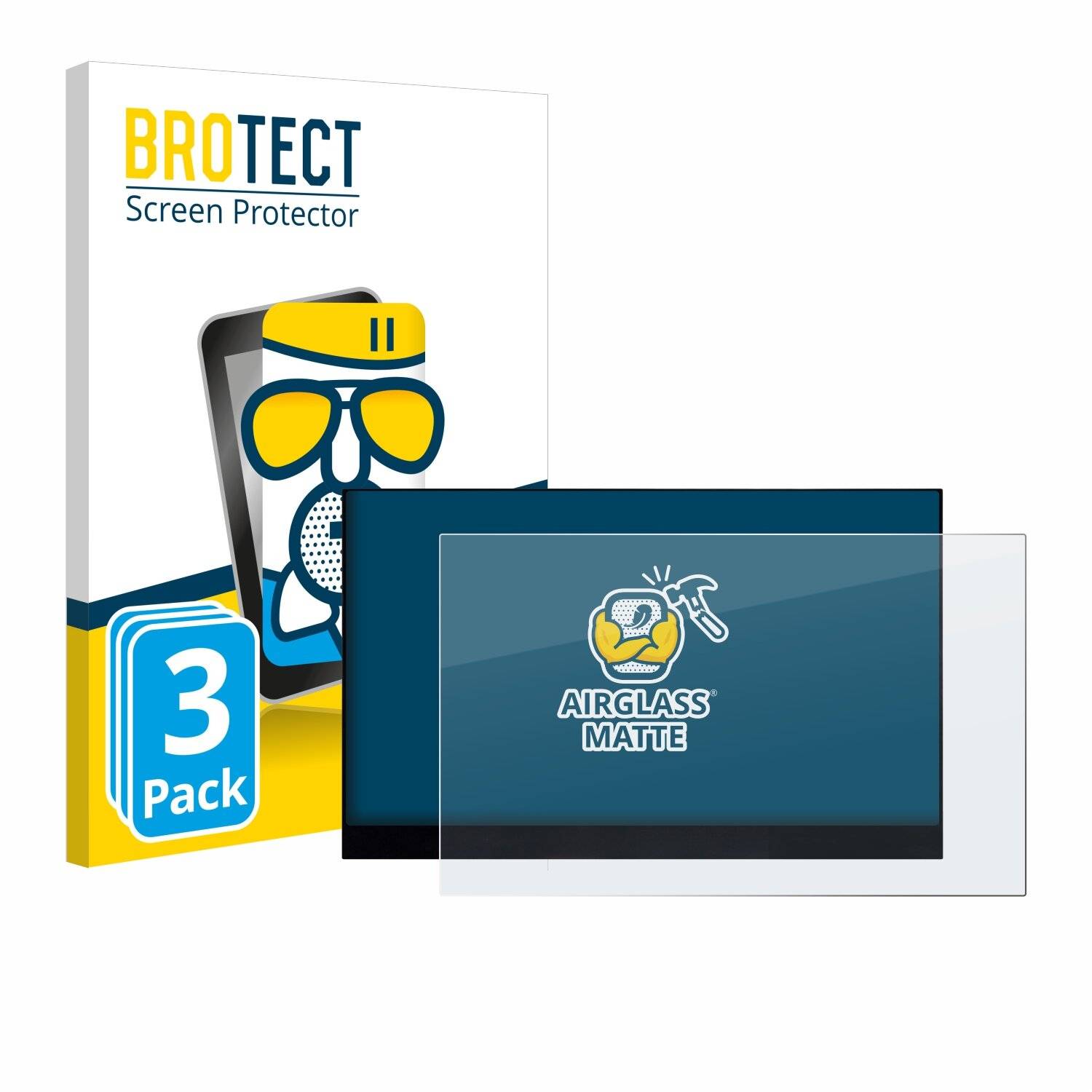 3x BROTECT AirGlass Matt Glas Panzer Folie für Verbatim