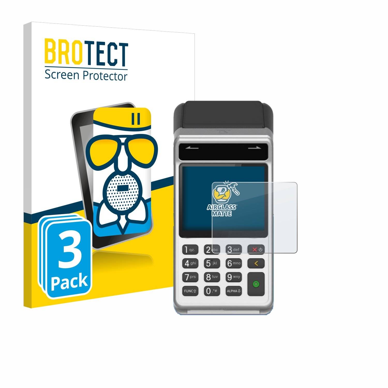 3x BROTECT AirGlass Matt Glas Panzer Folie für Pax