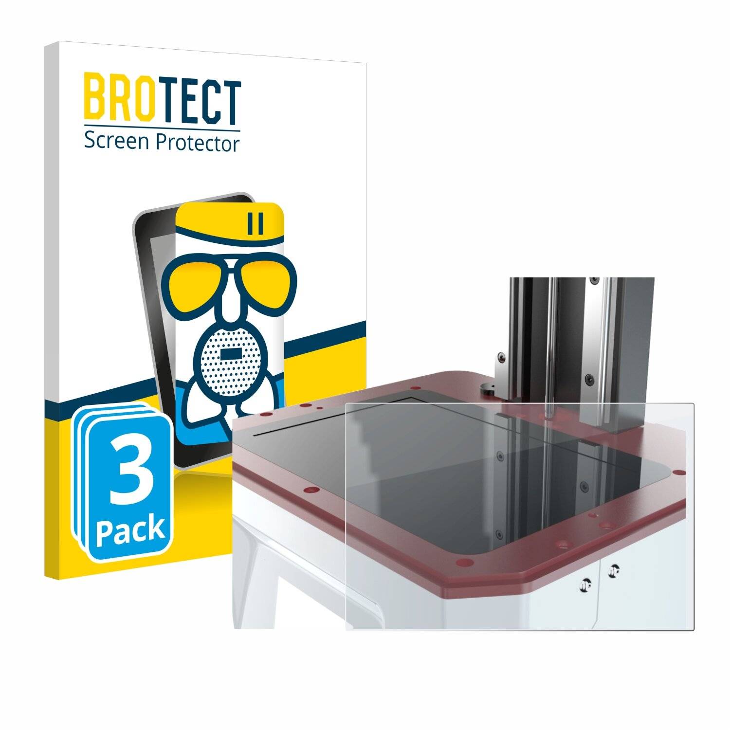 3x BROTECT AirGlass Matt Glas Panzer Folie für Flashforge Foto 9.25 6K monochrome