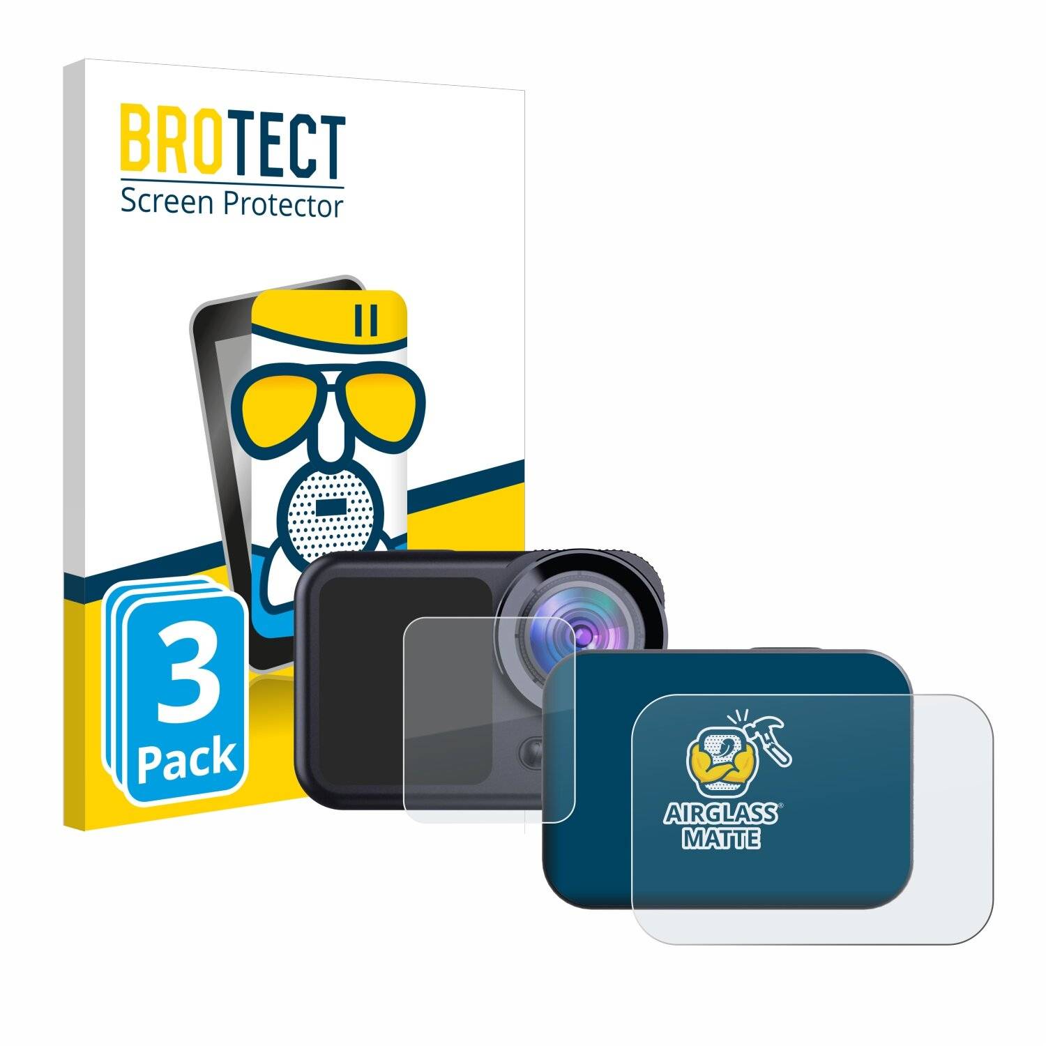 3x BROTECT AirGlass Matt Glas Panzer Folie für Easypix GoXtreme