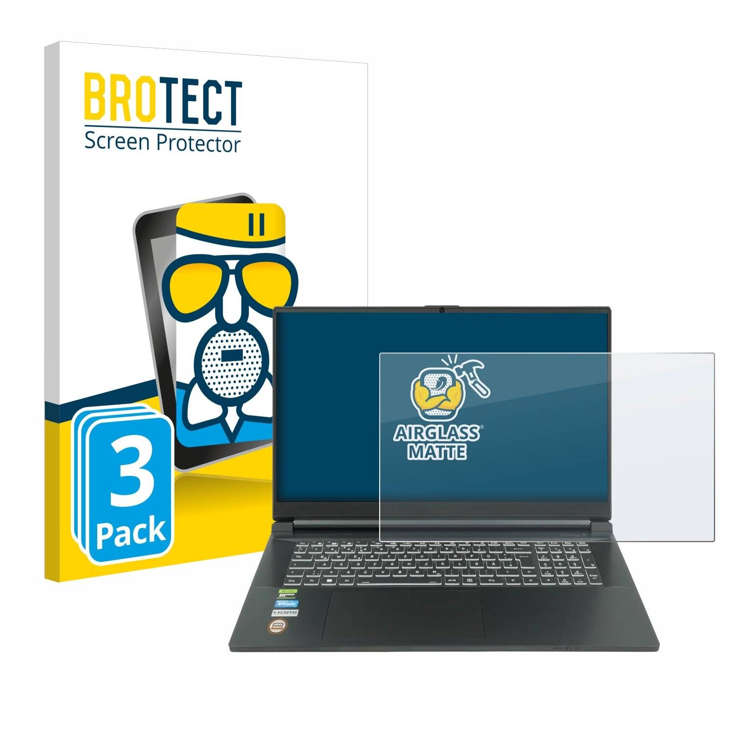 3x BROTECT AirGlass Matt Glas Panzer Folie für PaderBook CAD