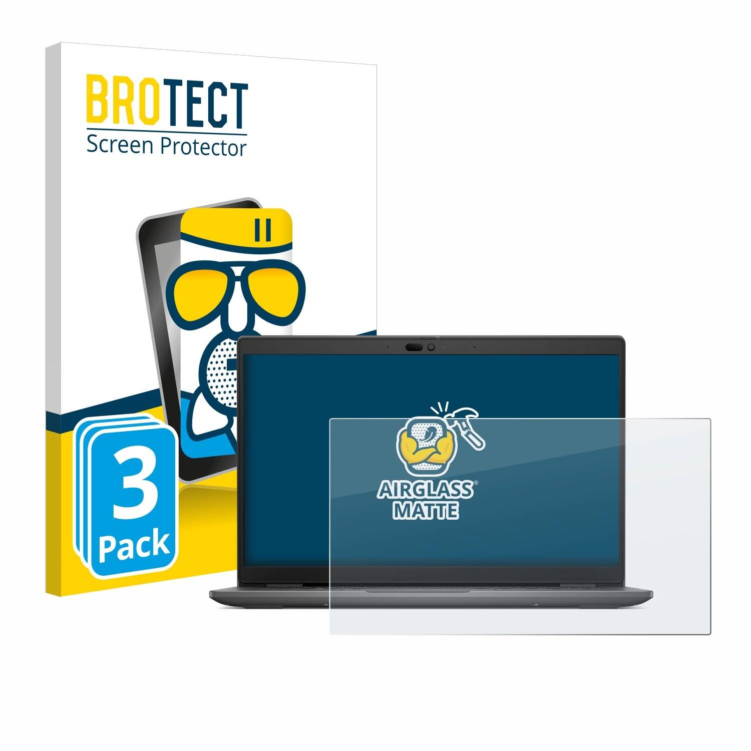 3x BROTECT AirGlass Matt Glas Panzer Folie für Dell Latitude 3440