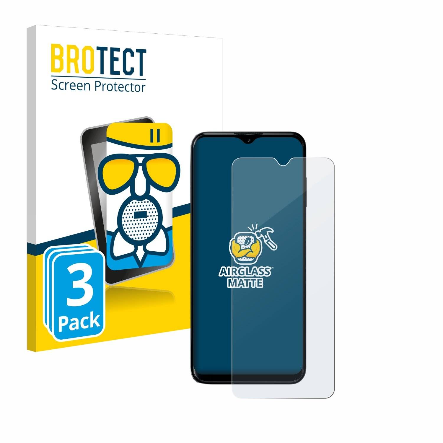 3x BROTECT AirGlass Matt Glas Panzer Folie für Nokia G60