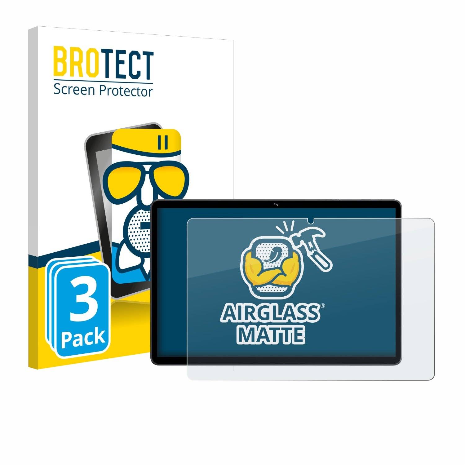 3x BROTECT AirGlass Matt Glas Panzer Folie für Chuwi Hi10