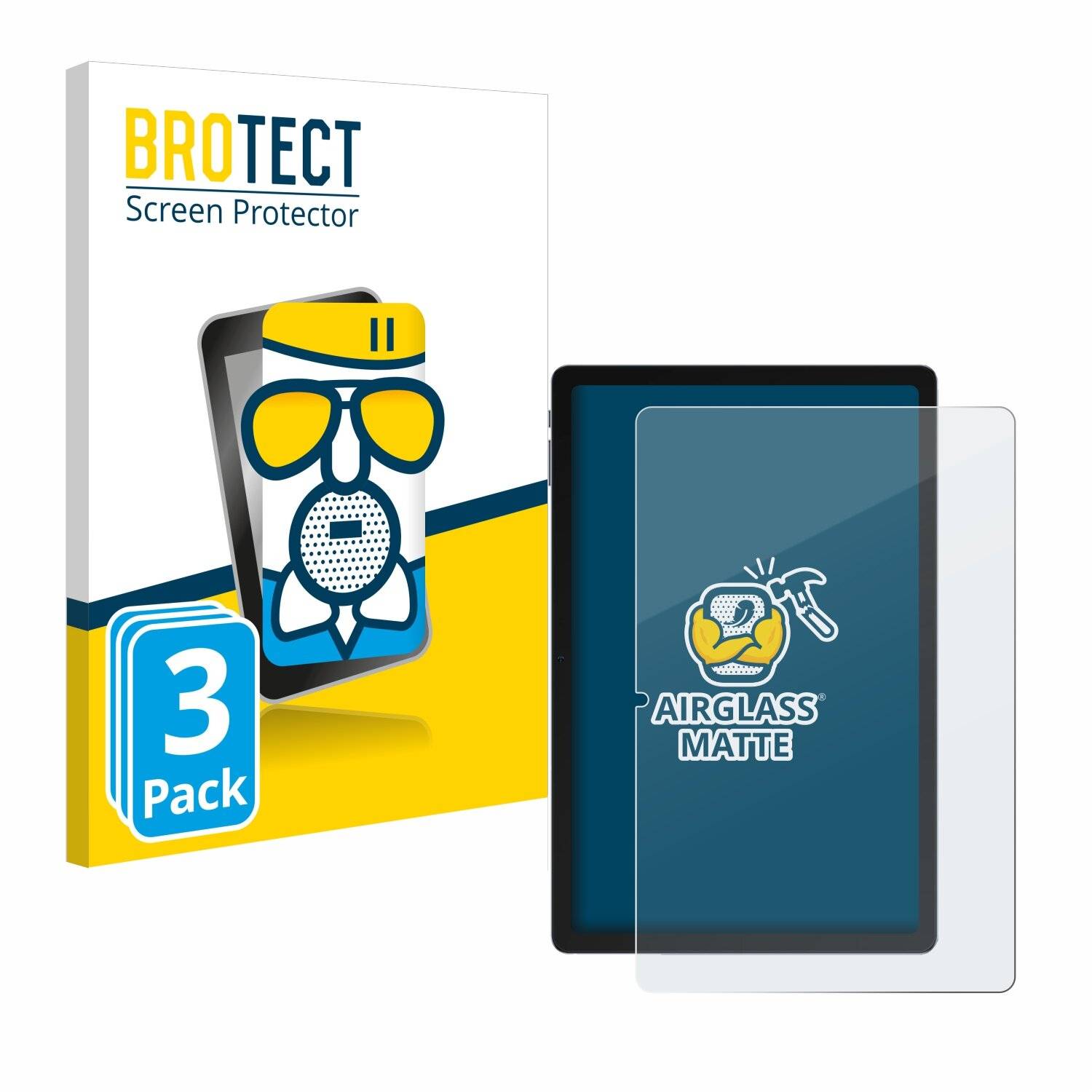 3x BROTECT AirGlass Matt Glas Panzer Folie für Ulefone Tab