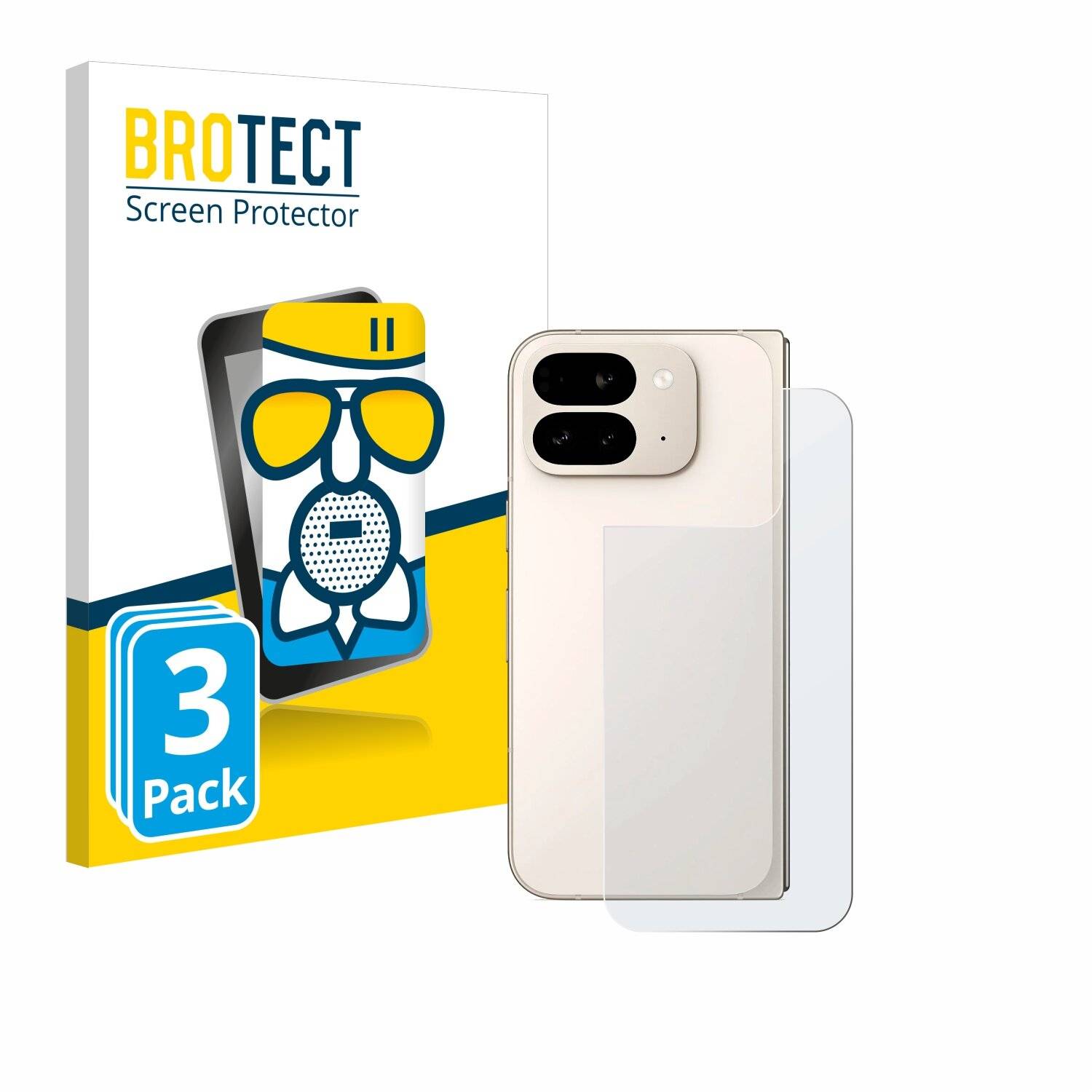 3x BROTECT AirGlass Matt Glas Panzer Folie für Google Pixel 9 Pro Fold