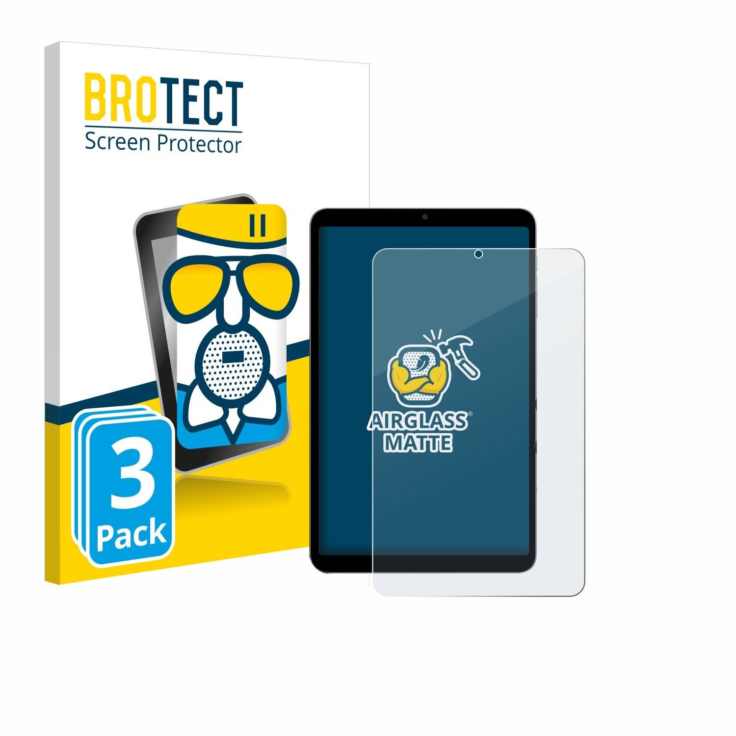 3x BROTECT AirGlass Matt Glas Panzer Folie für Alldocube iPlay 60 Mini
