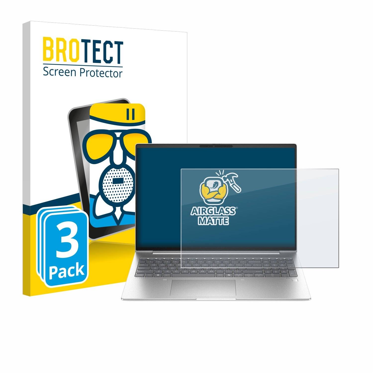 3x BROTECT AirGlass Matt Glas Panzer Folie für HP ProBook 460