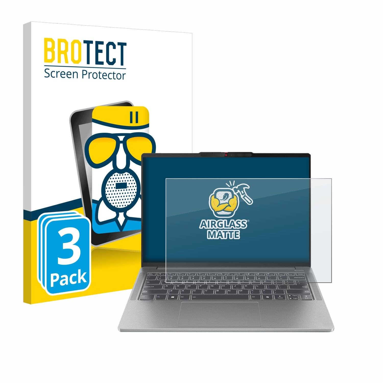 3x BROTECT AirGlass Matt Glas Panzer Folie für Lenovo IdeaPad Pro 5