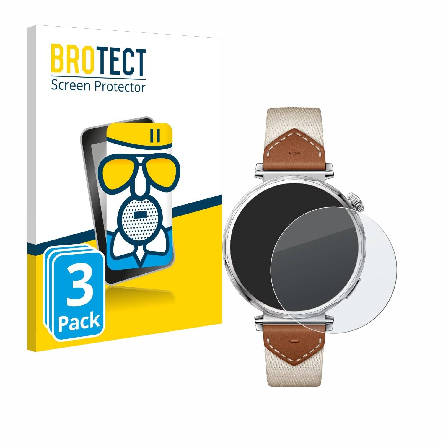 3x BROTECT AirGlass Matt Glas Panzer Folie für Huawei Watch GT 5 (41