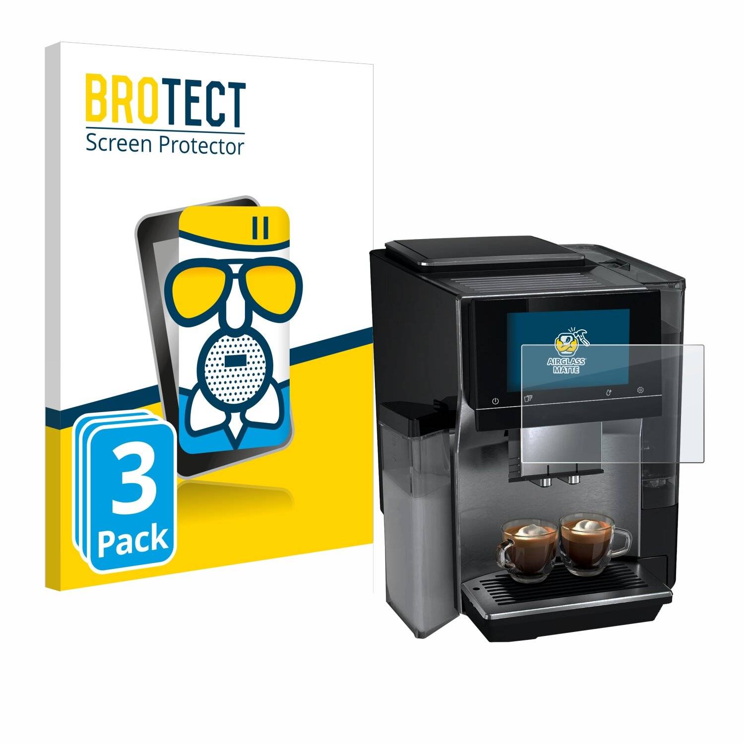 3x BROTECT AirGlass Matt Glas Panzer Folie für Siemens