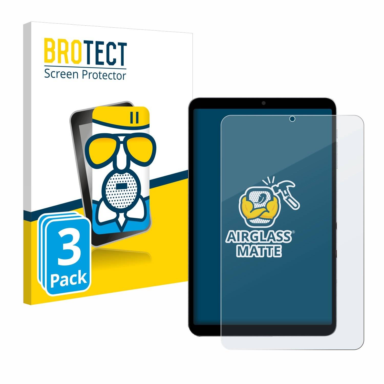 3x BROTECT AirGlass Matt Glas Panzer Folie für Alldocube iPlay 60 mini