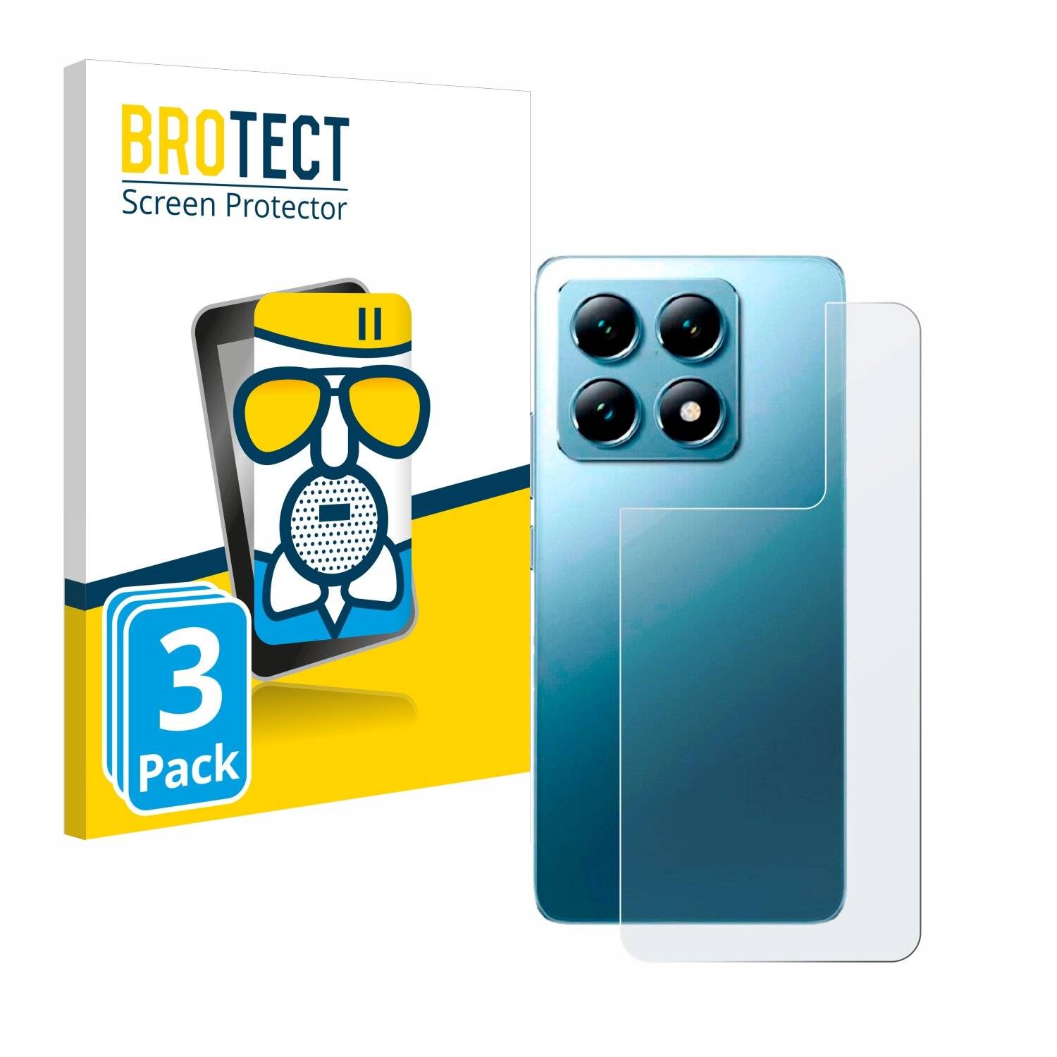 3x BROTECT AirGlass Matt Glas Panzer Folie für Xiaomi 14T