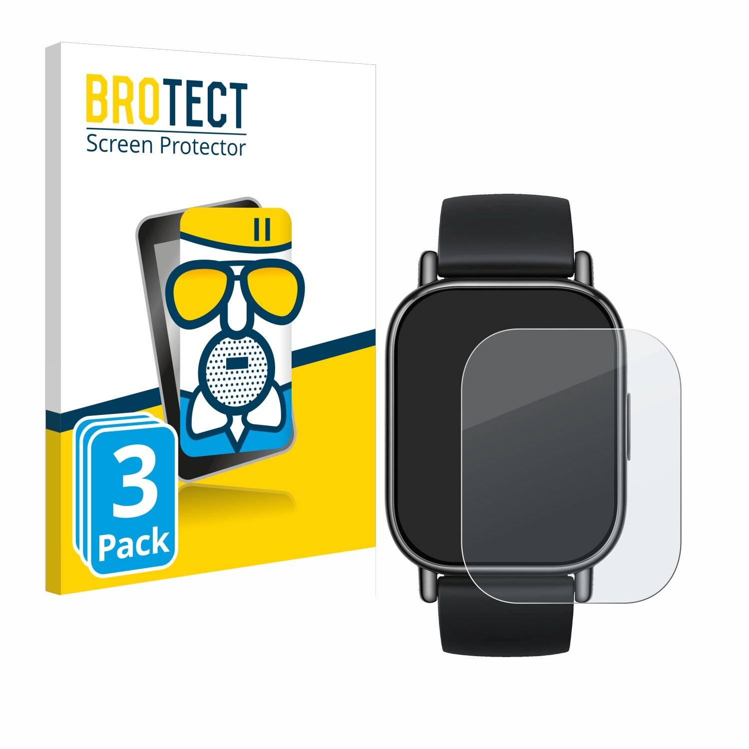 3x BROTECT AirGlass Matt Glas Panzer Folie für Xiaomi Redmi Watch 5
