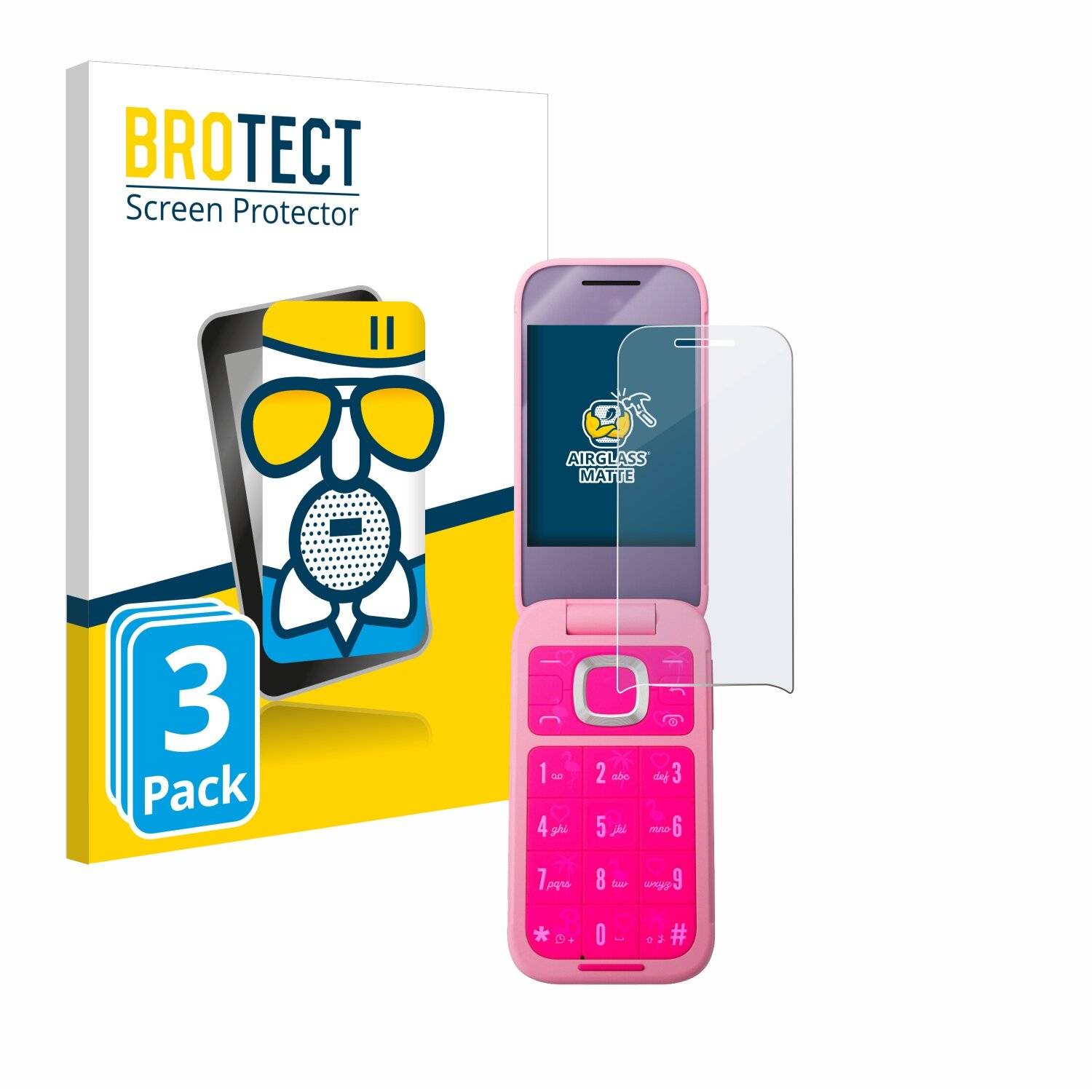 3x BROTECT AirGlass Matt Glas Panzer Folie für HMD Barbie