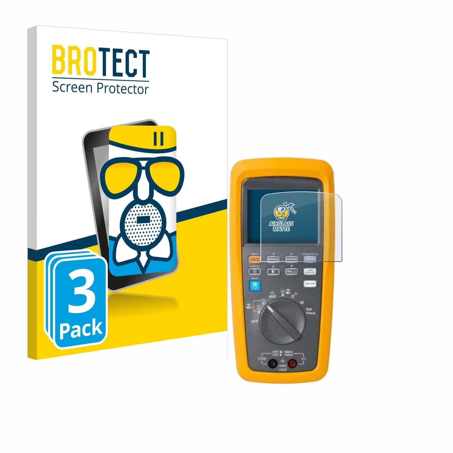 3x BROTECT AirGlass Matt Glas Panzer Folie für Fluke Solar-Multimeter 283