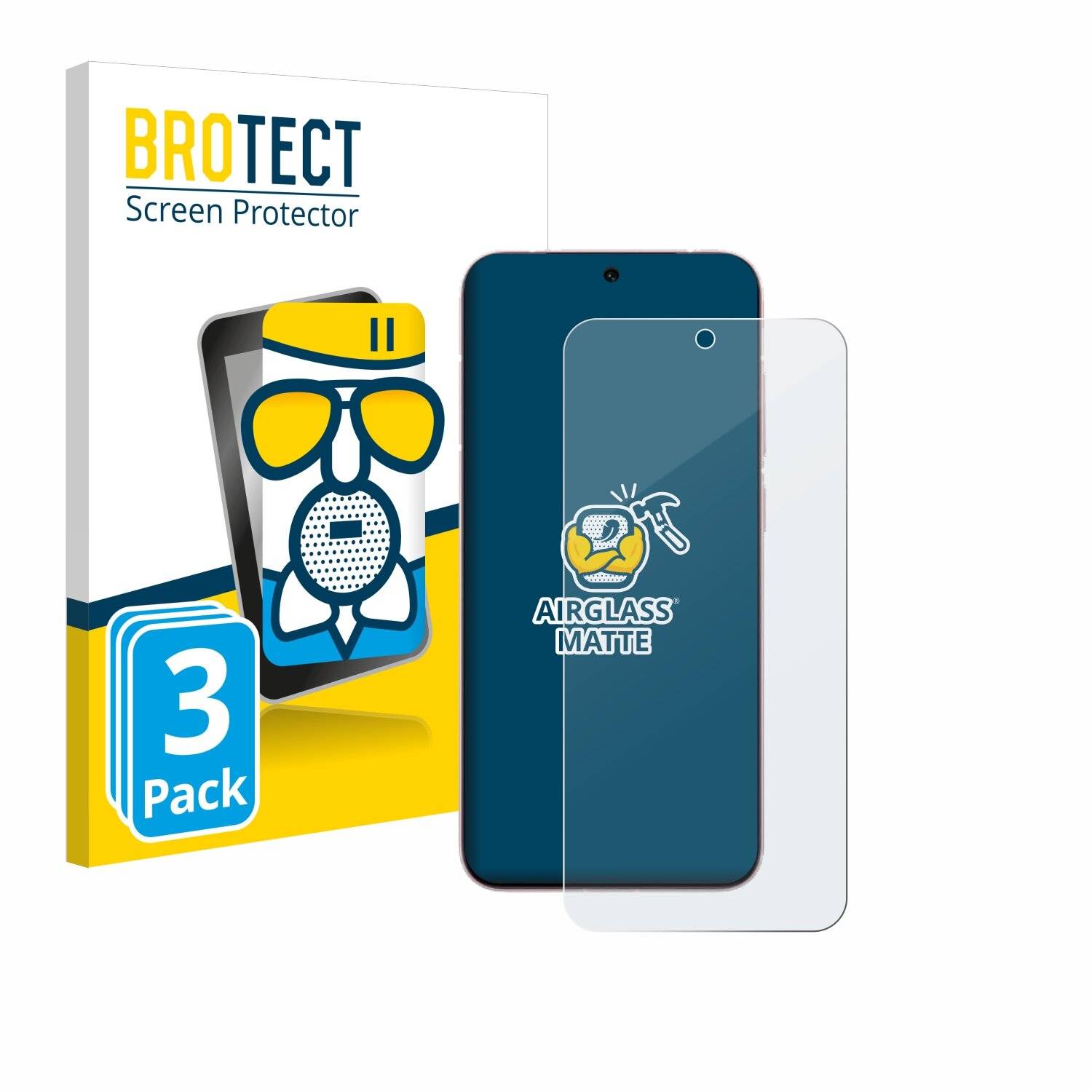 3x BROTECT AirGlass Matt Glas Panzer Folie für Vivo X200 Pro
