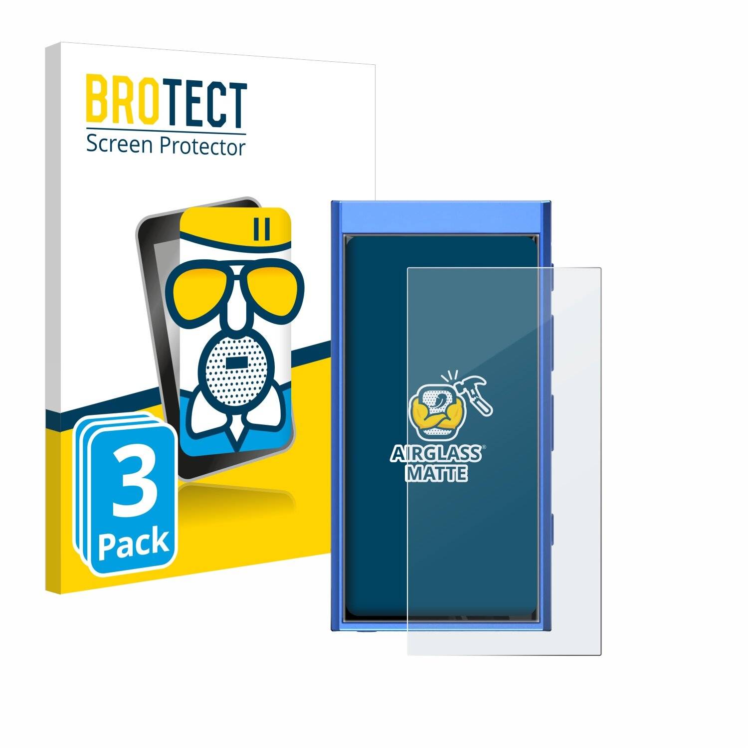 3x BROTECT AirGlass Matt Glas Panzer Folie für Hiby Digital