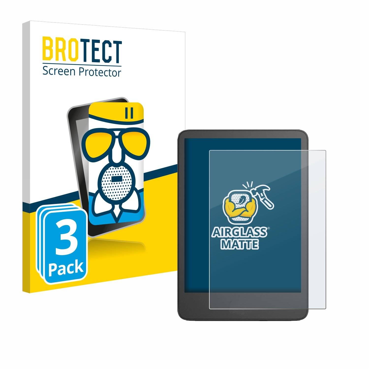 3x BROTECT AirGlass Matt Glas Panzer Folie für Amazon Kindle