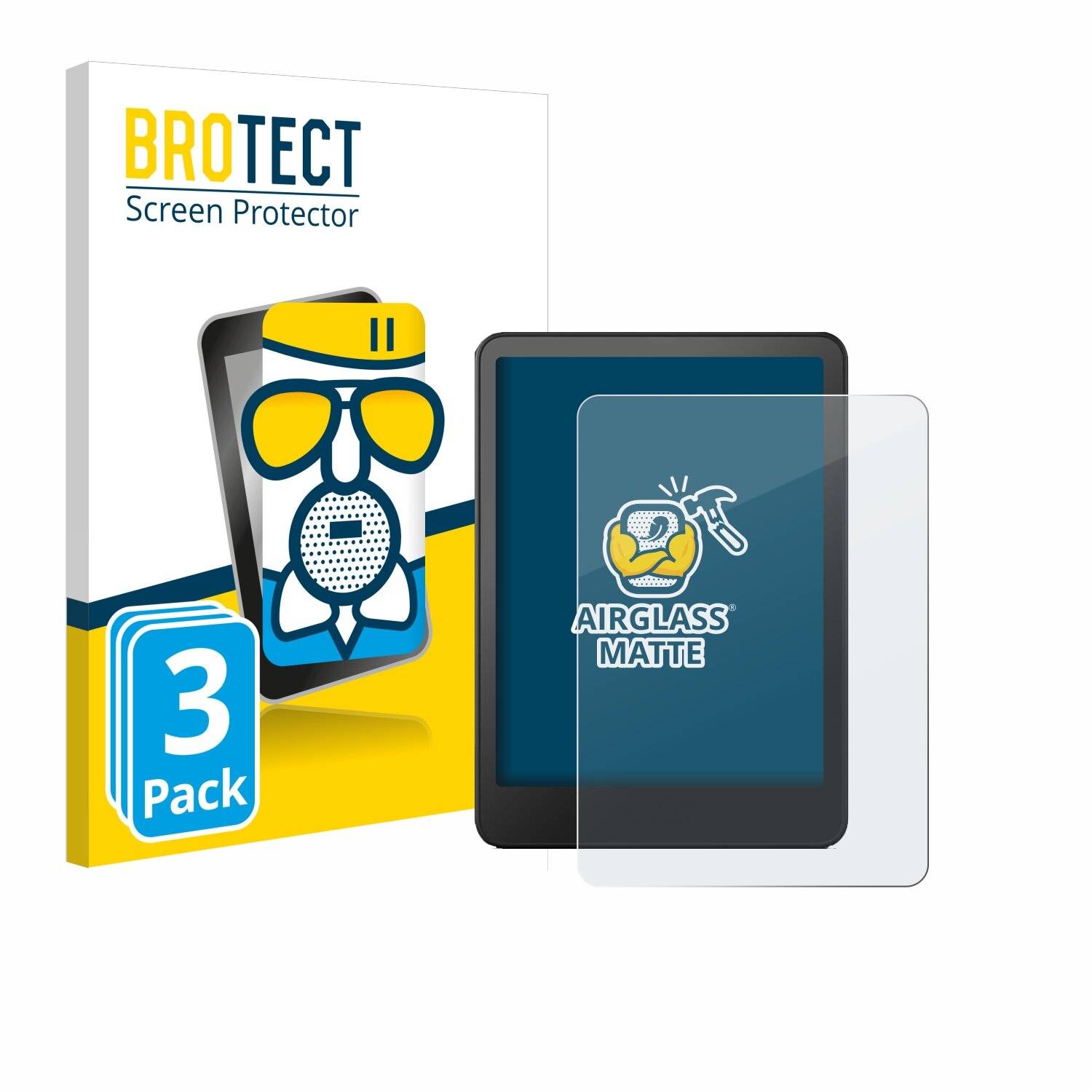 3x BROTECT AirGlass Matt Glas Panzer Folie für Amazon Kindle
