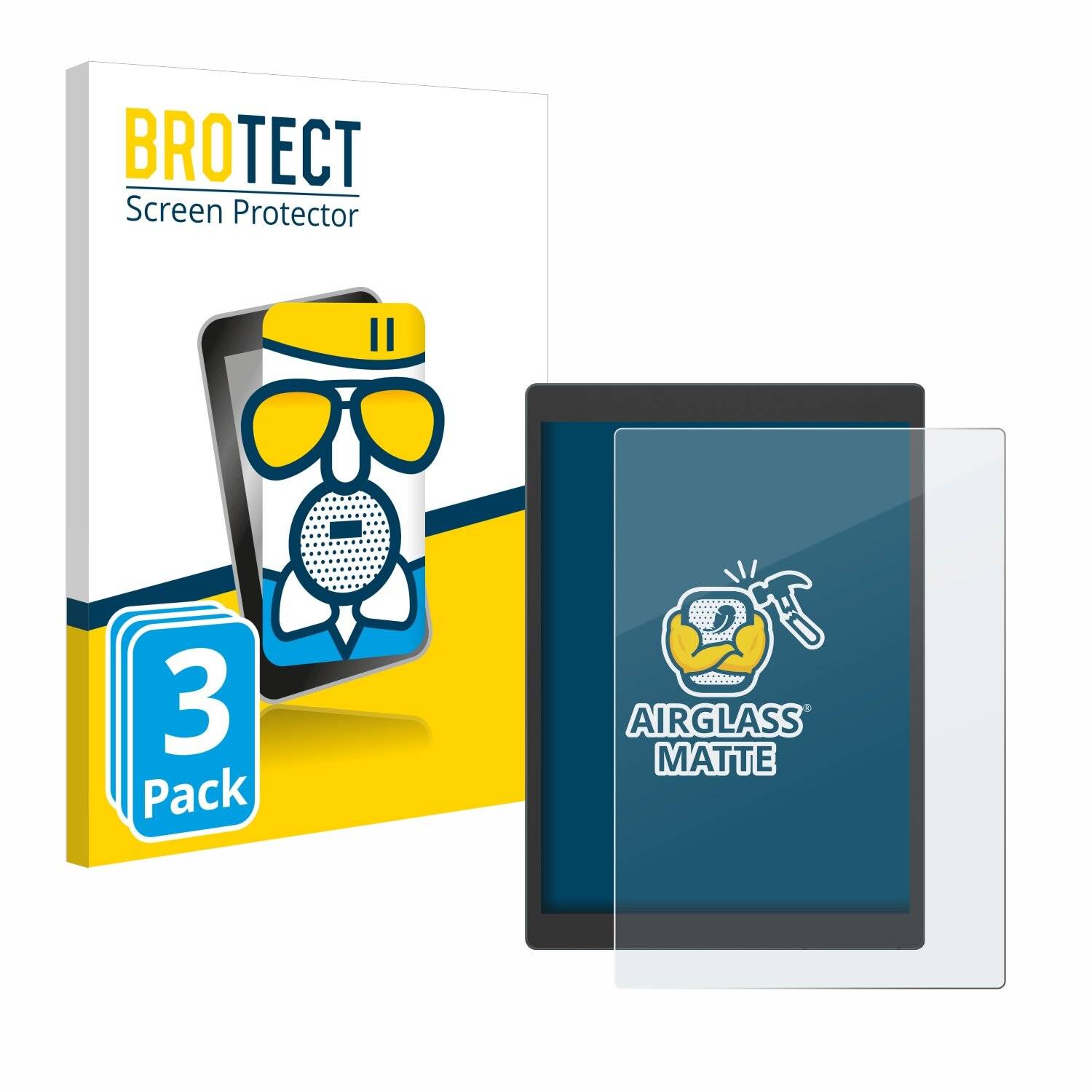 3x BROTECT AirGlass Matt Glas Panzer Folie für PocketBook Color