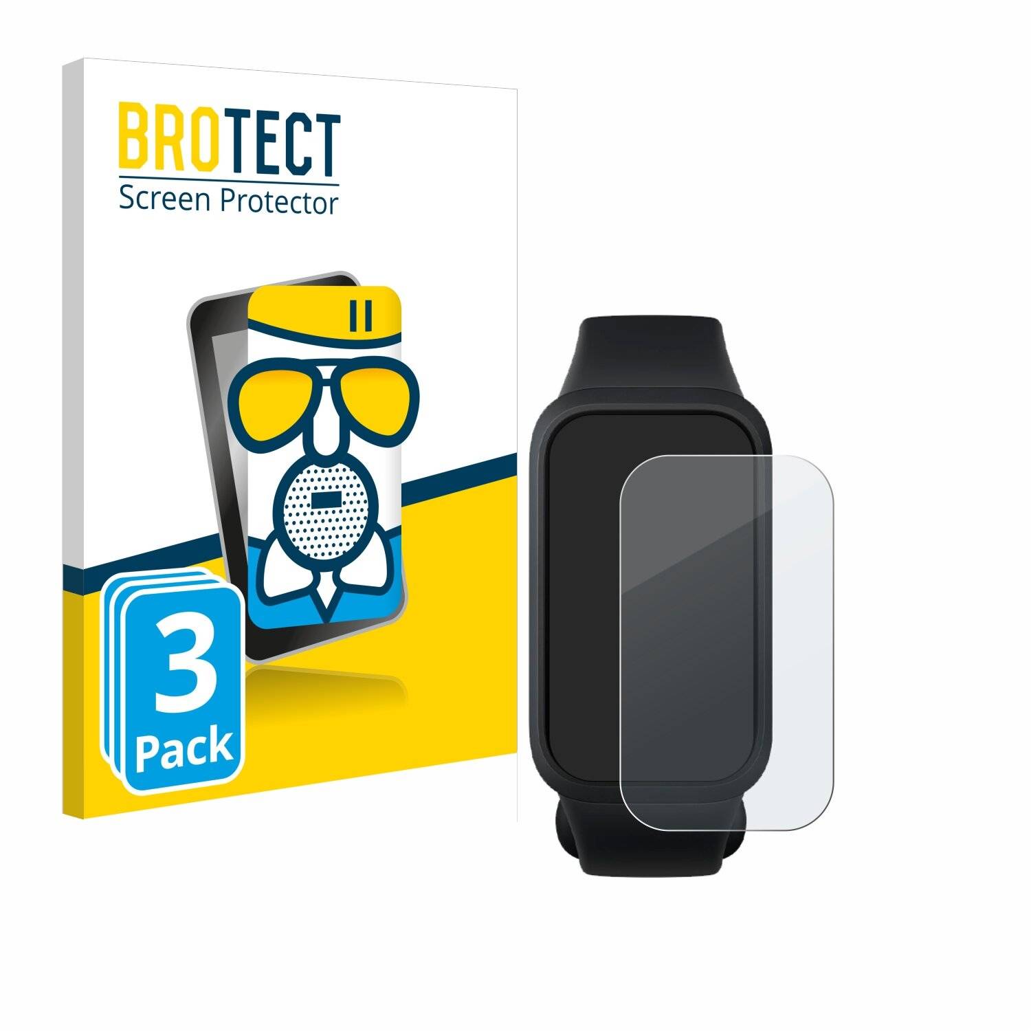 3x BROTECT AirGlass Matt Glas Panzer Folie für Xiaomi Mi Smart Band 9