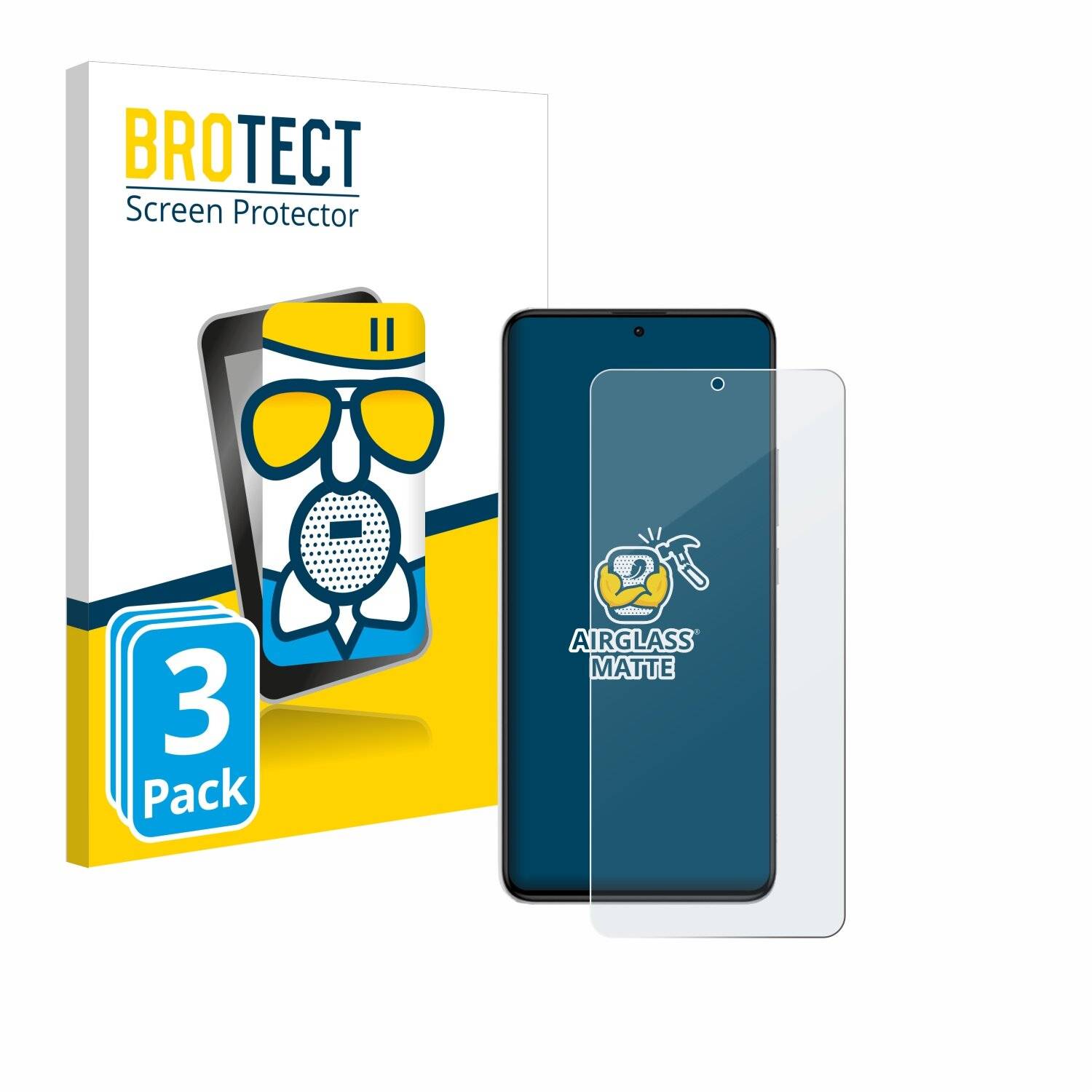 3x BROTECT AirGlass Matt Glas Panzer Folie für Xiaomi Redmi K60