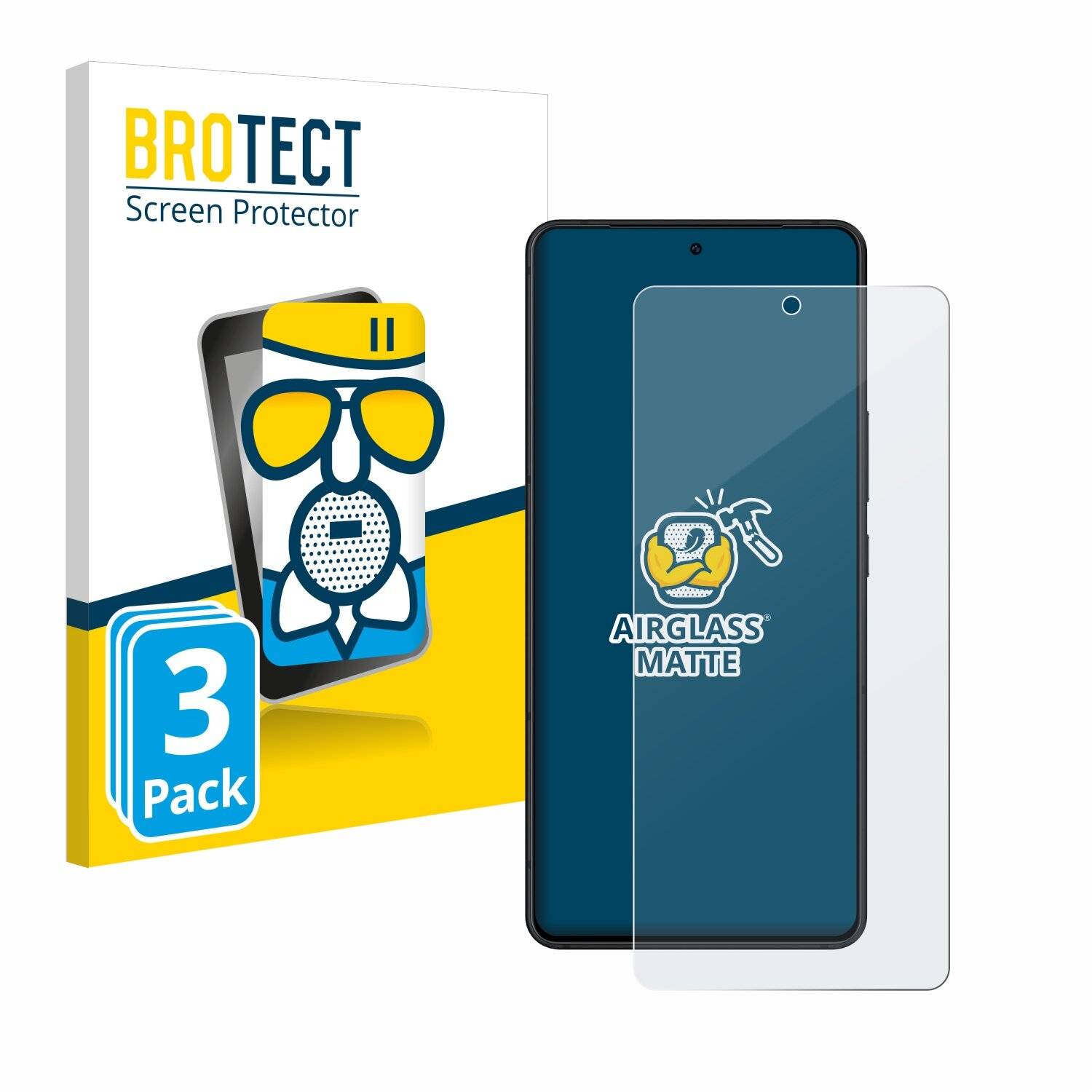 3x BROTECT AirGlass Matt Glas Panzer Folie für ASUS ROG Phone