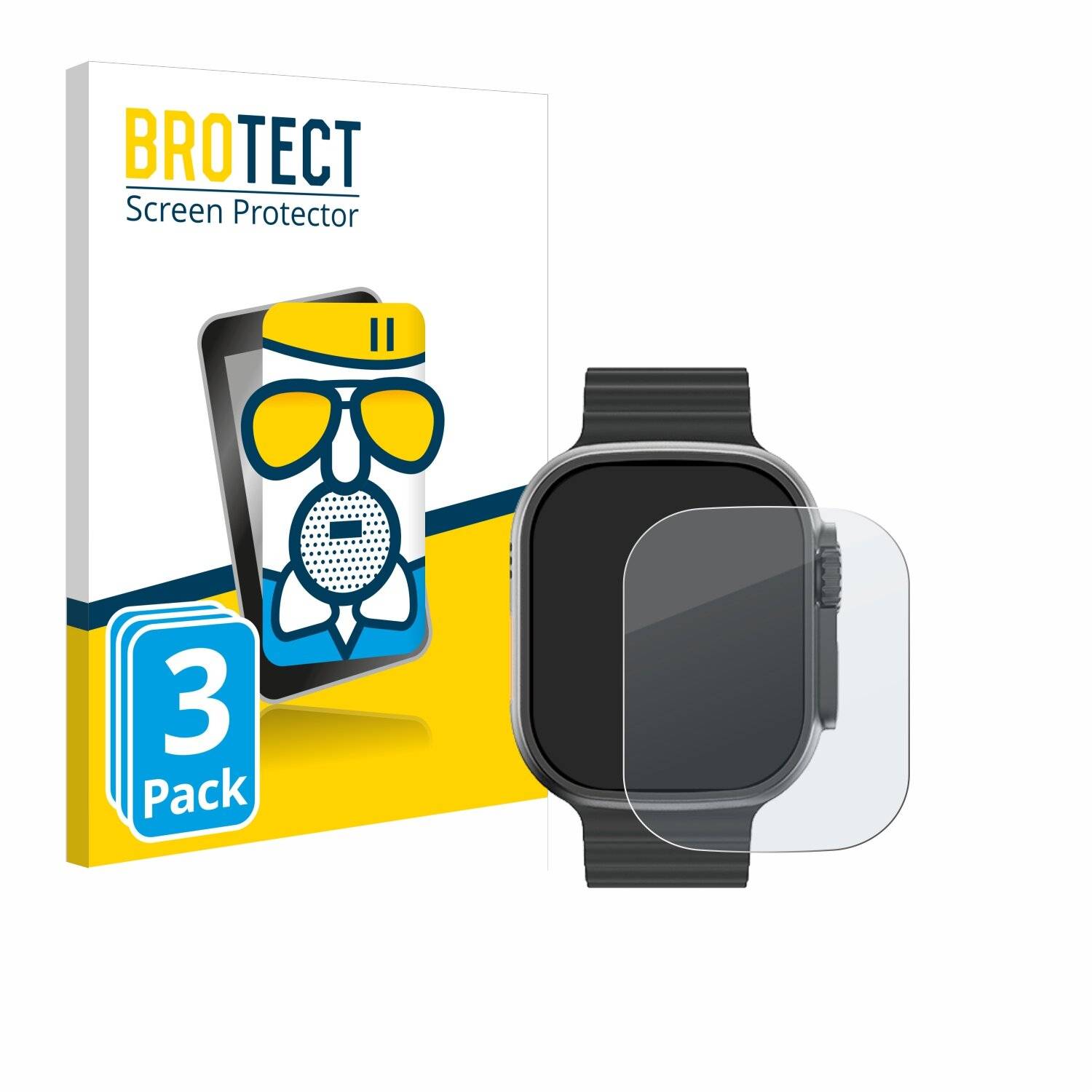 3x BROTECT AirGlass Matt Glas Panzer Folie für Kiano Watch