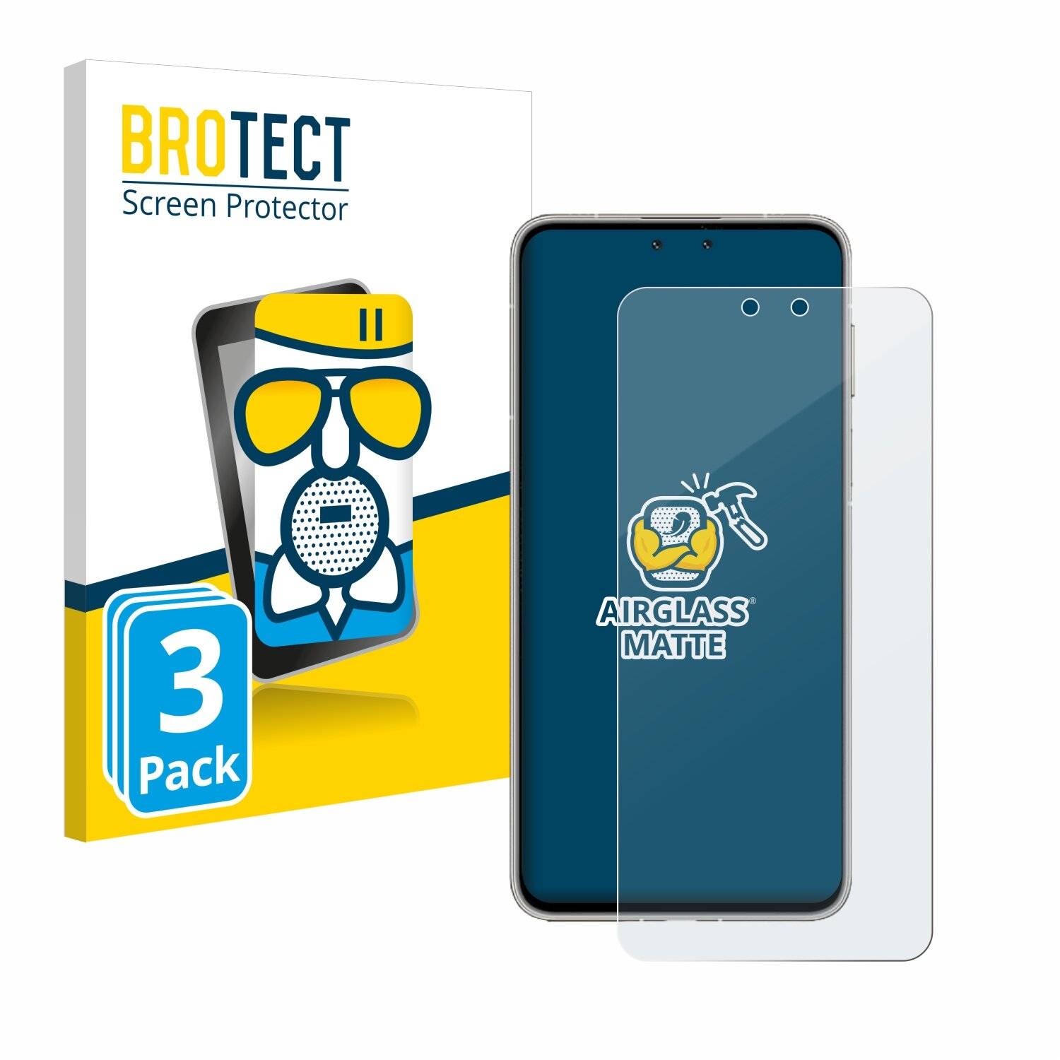 3x BROTECT AirGlass Matt Glas Panzer Folie für Huawei Mate 70