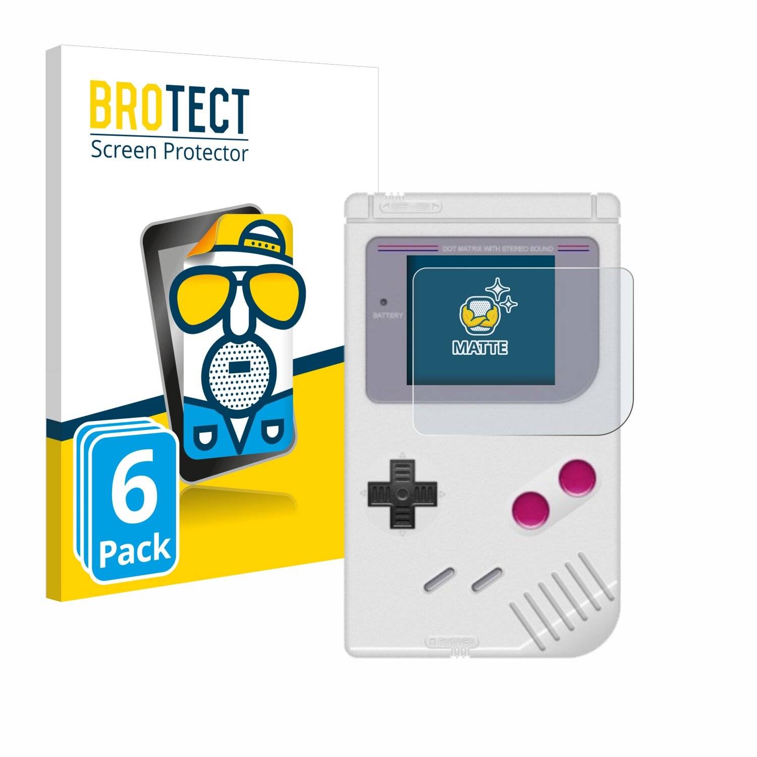 6x BROTECT Entspiegelungs-Folie für Nintendo Gameboy