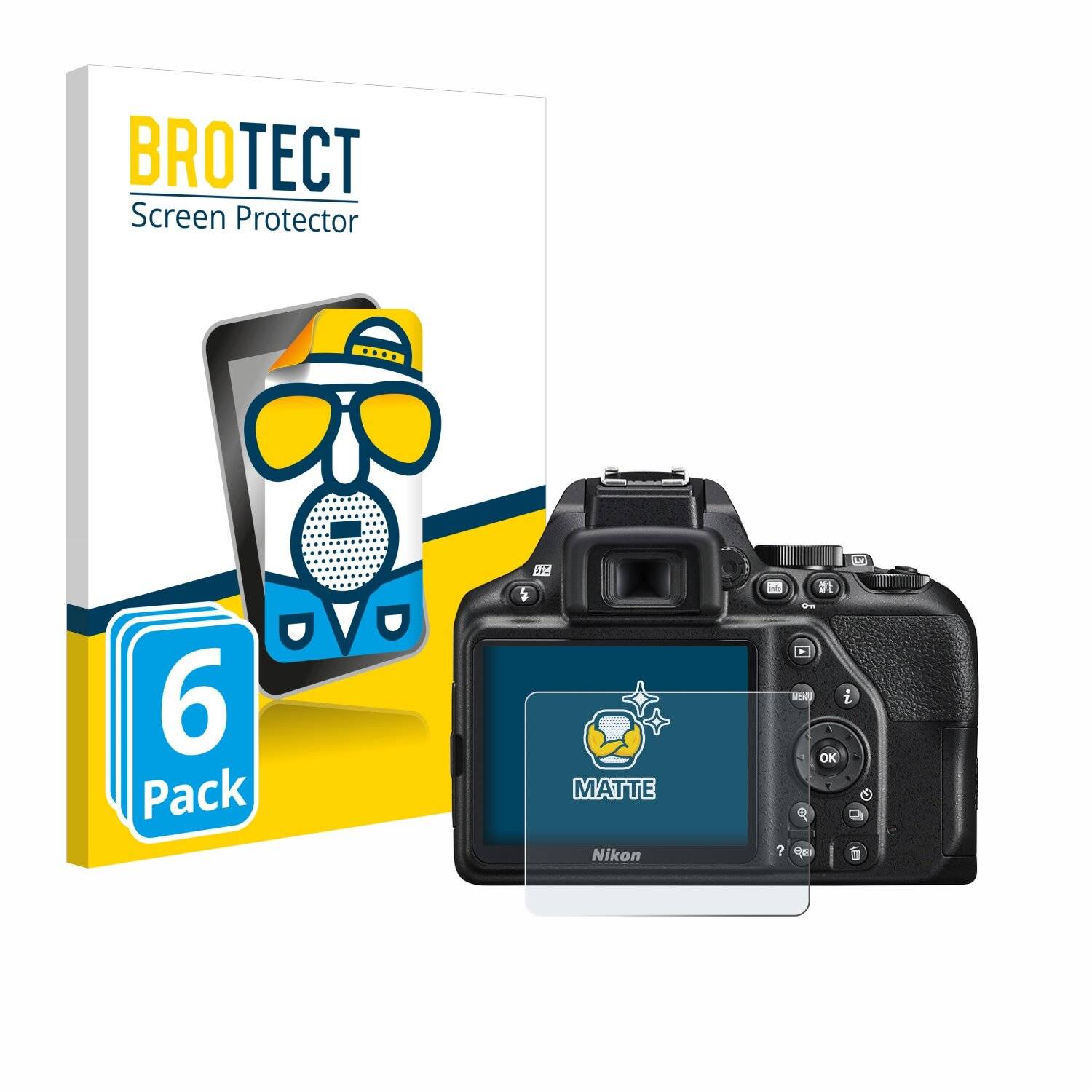 6x BROTECT Entspiegelungs-Folie für Nikon