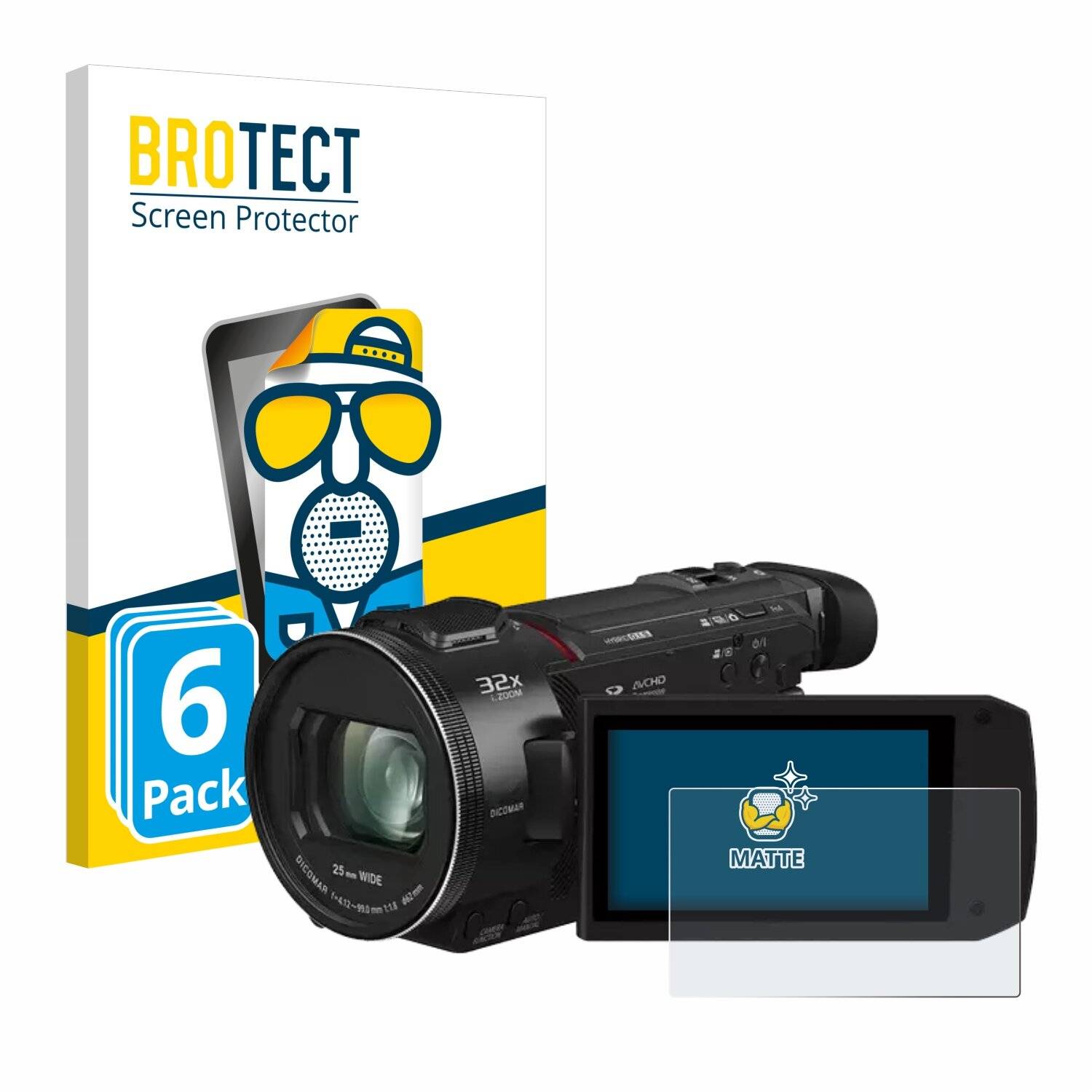 6x BROTECT Entspiegelungs-Folie für Panasonic