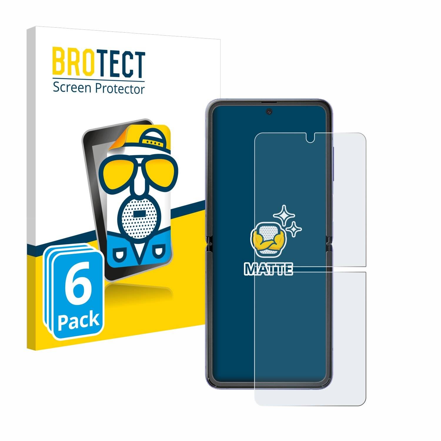 6x BROTECT Entspiegelungs-Folie für Samsung Galaxy Z Flip
