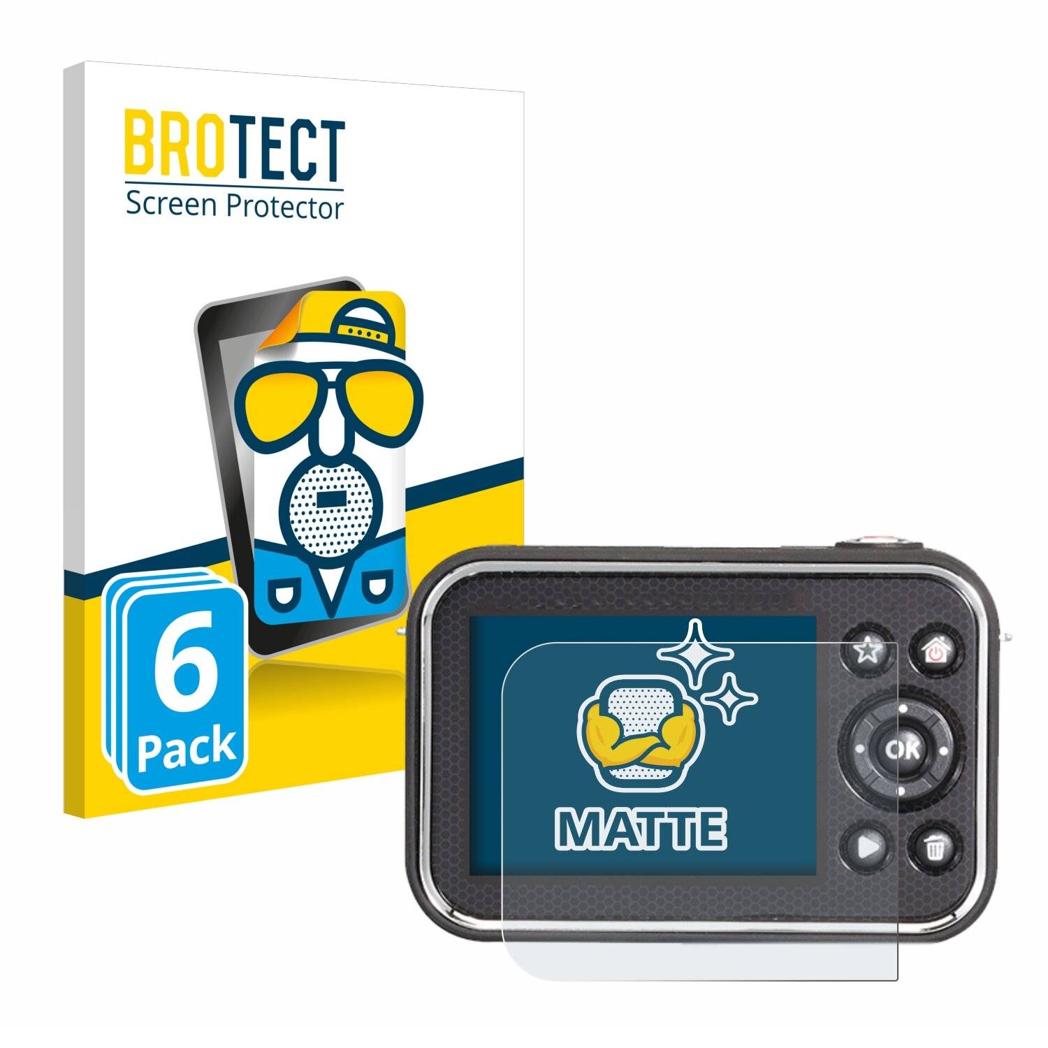 6x BROTECT Entspiegelungs-Folie für Vtech Kidizoom Video Studio