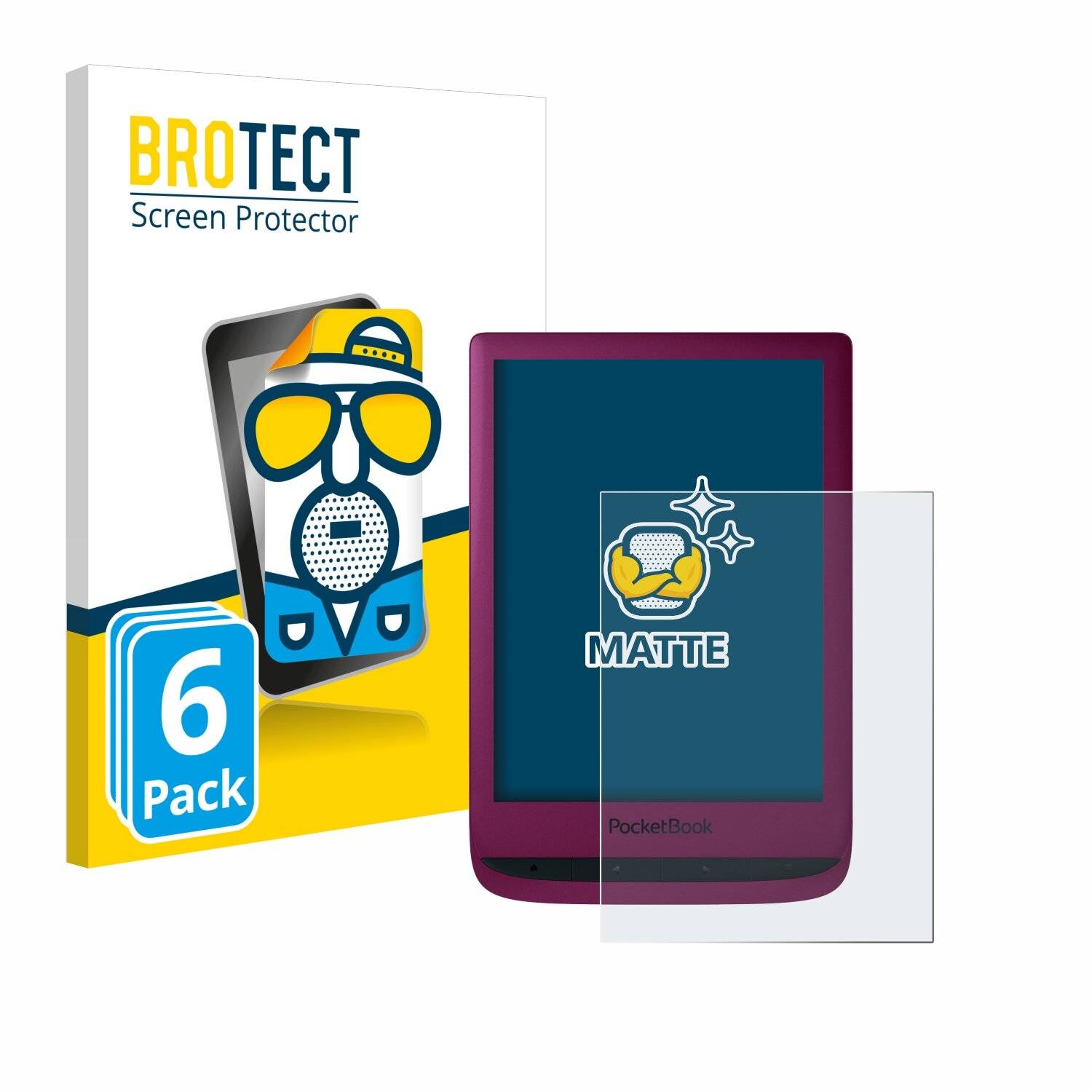 6x BROTECT Entspiegelungs-Folie für PocketBook Touch Lux