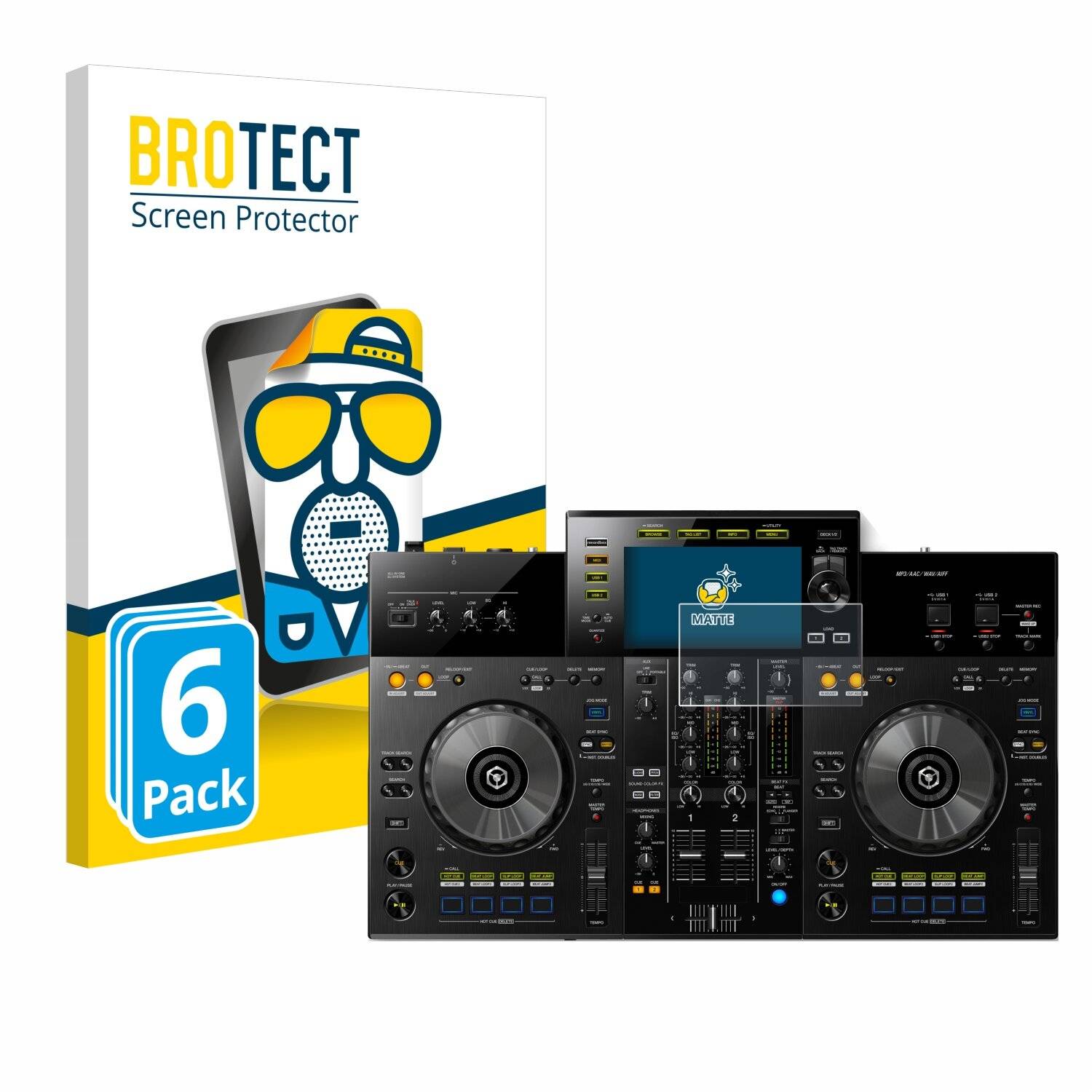6x BROTECT Entspiegelungs-Folie für Pioneer XDJ