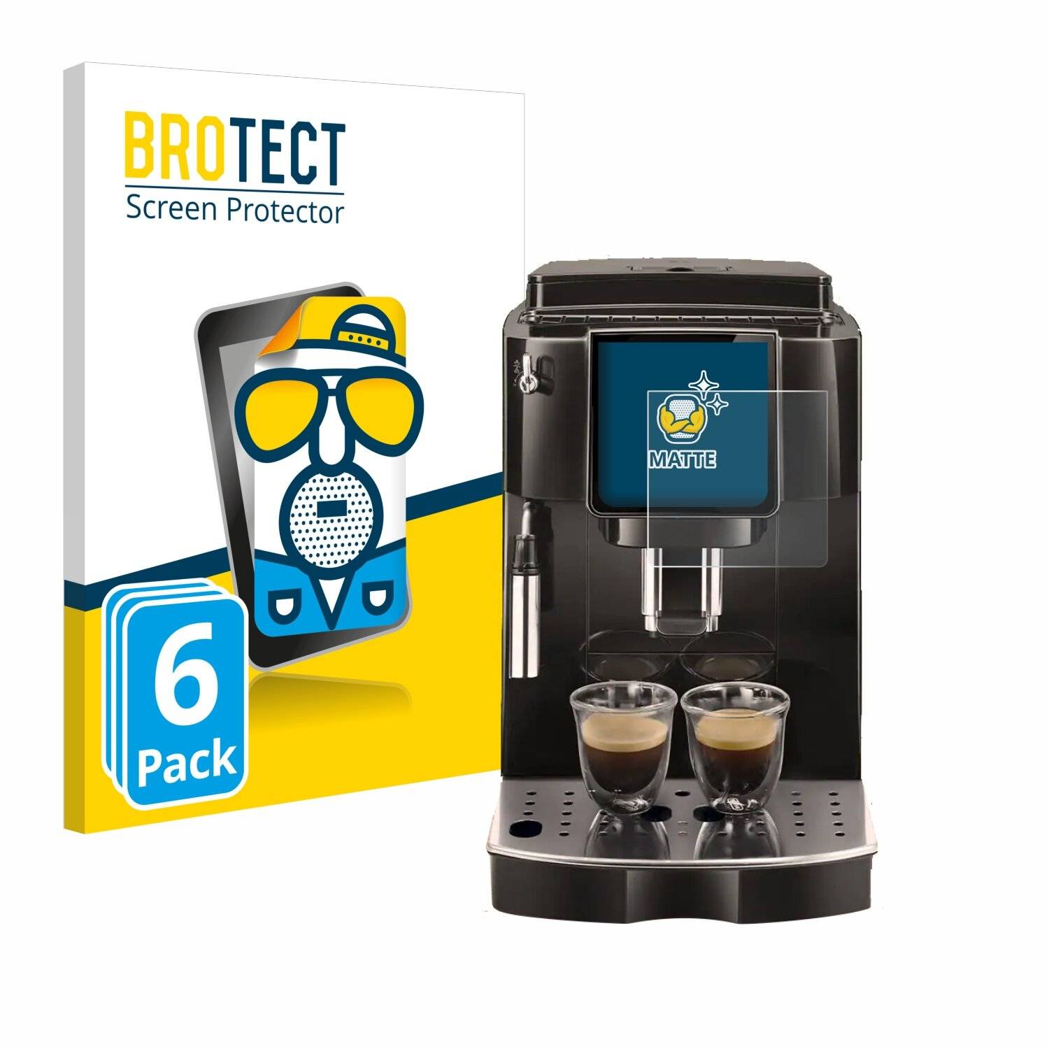 6x BROTECT Entspiegelungs-Folie für DeLonghi Magnifica Start